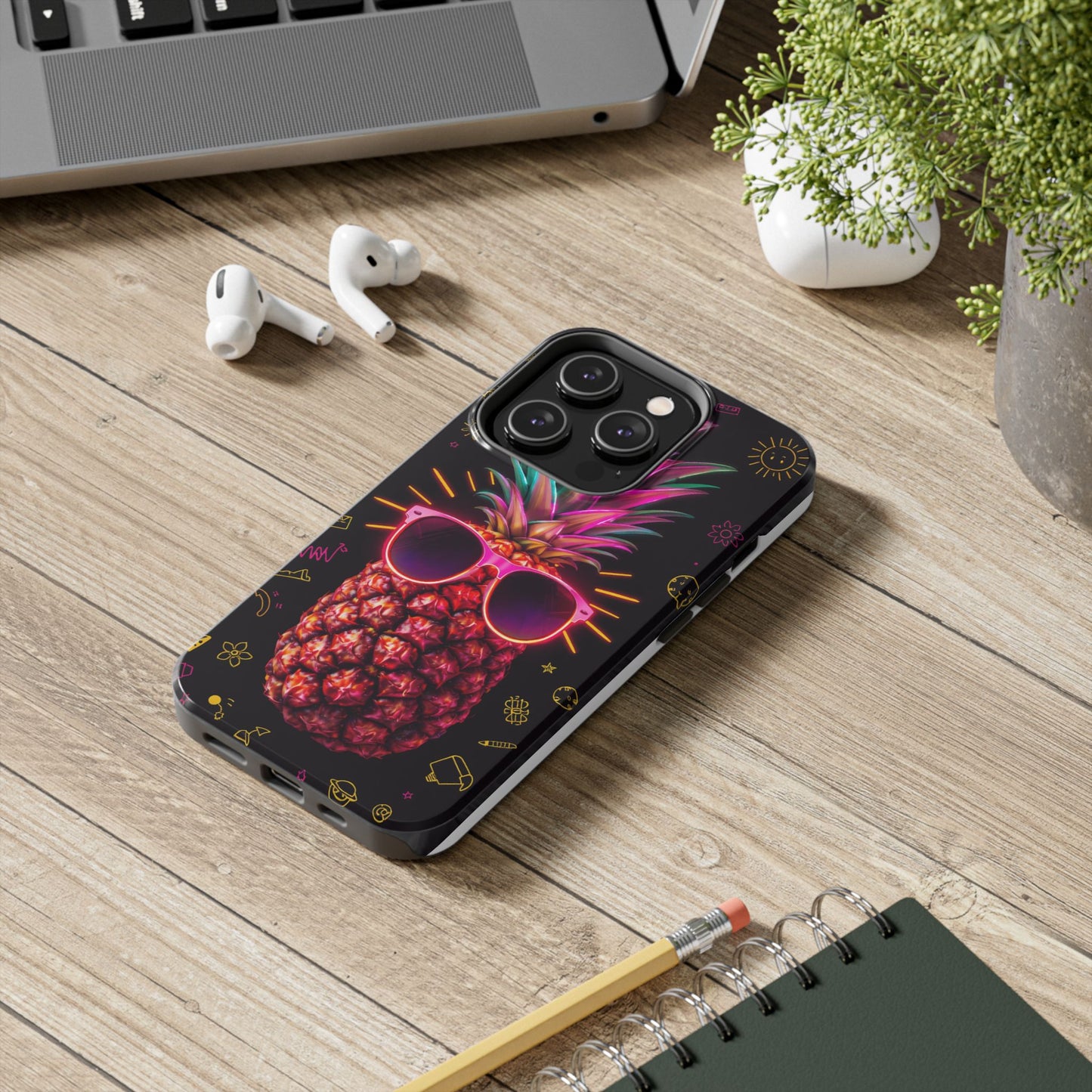 Tough Pineapple Phone Case - Cool, Vibrant Design Perfect for Summer Vibes