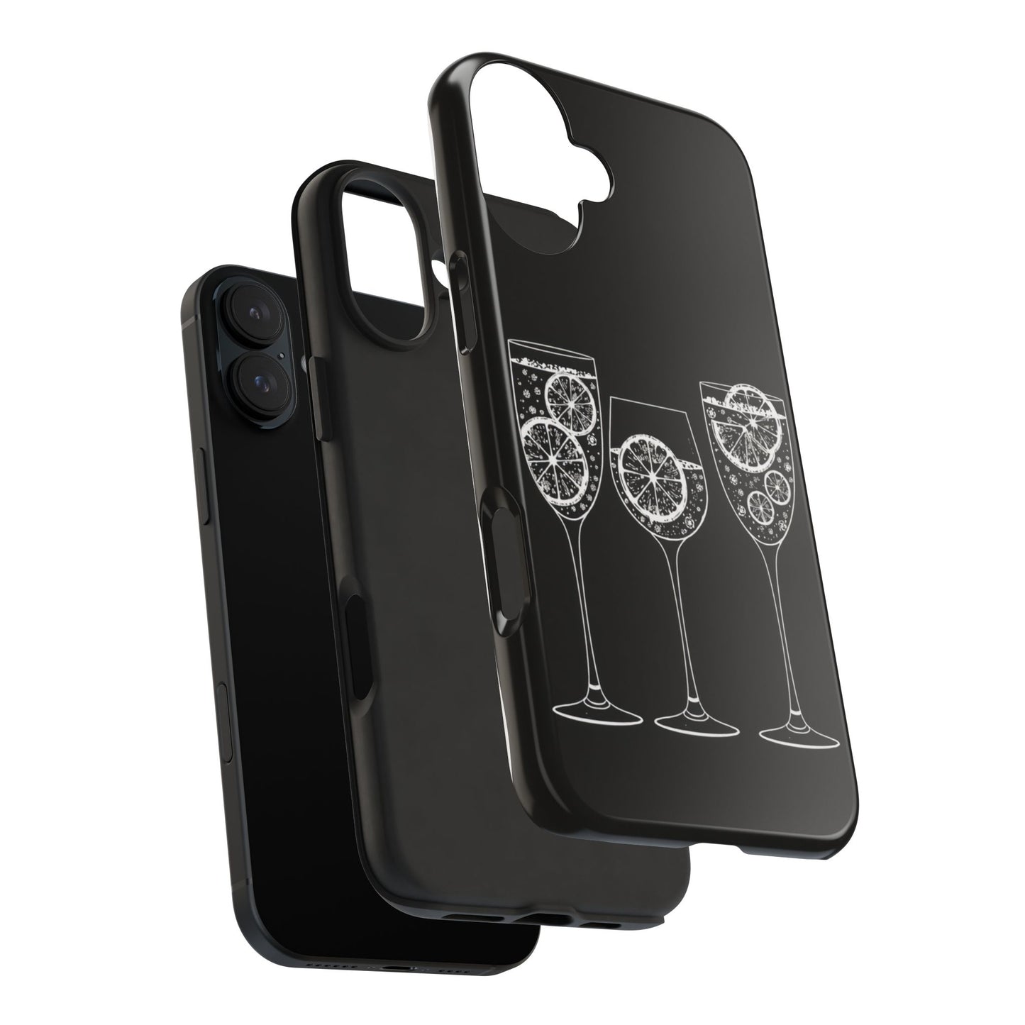 Stylish Tough Phone Cases with Citrus Glass Design, Protective Cases for Parties, Summer Events, and Everyday Use