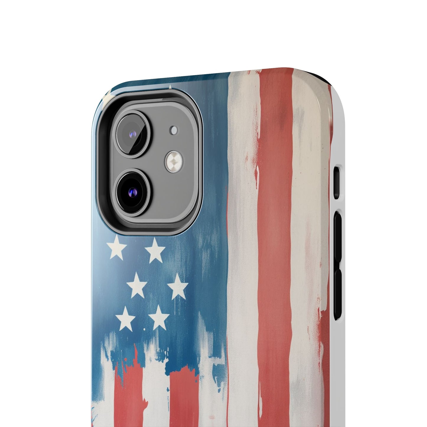 Patriotic Tough Phone Cases - Abstract USA Flag Design for Durable Protection - for iPhone