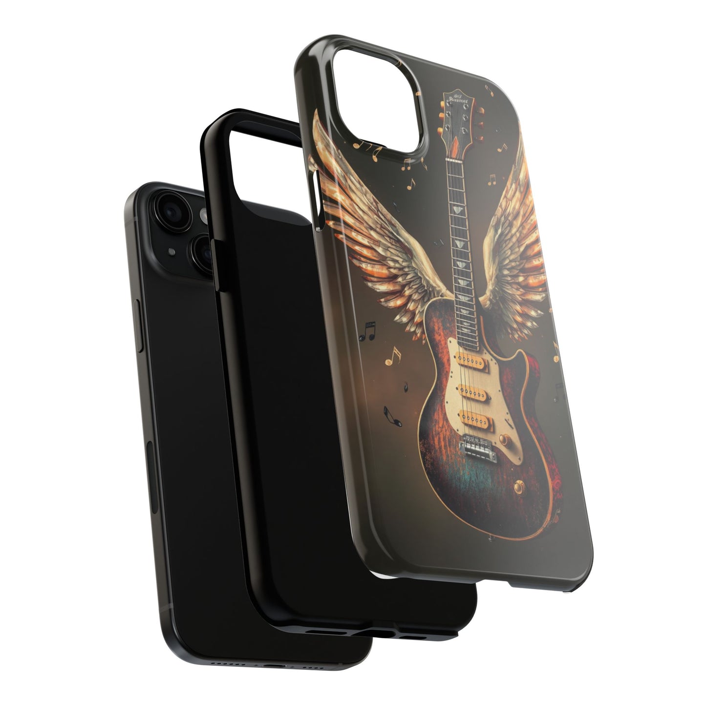 Inspirational Guitar Wing Phone Case - Tough Protection for Music Lovers