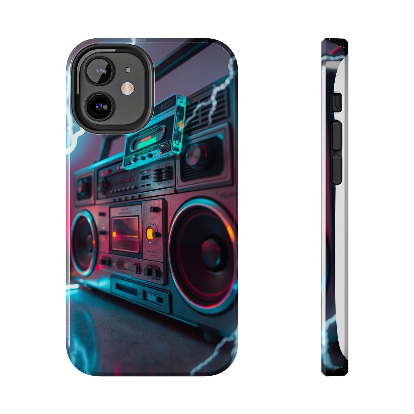 Retro Boombox Tough Phone Case – Vibrant Protection for Music Lovers