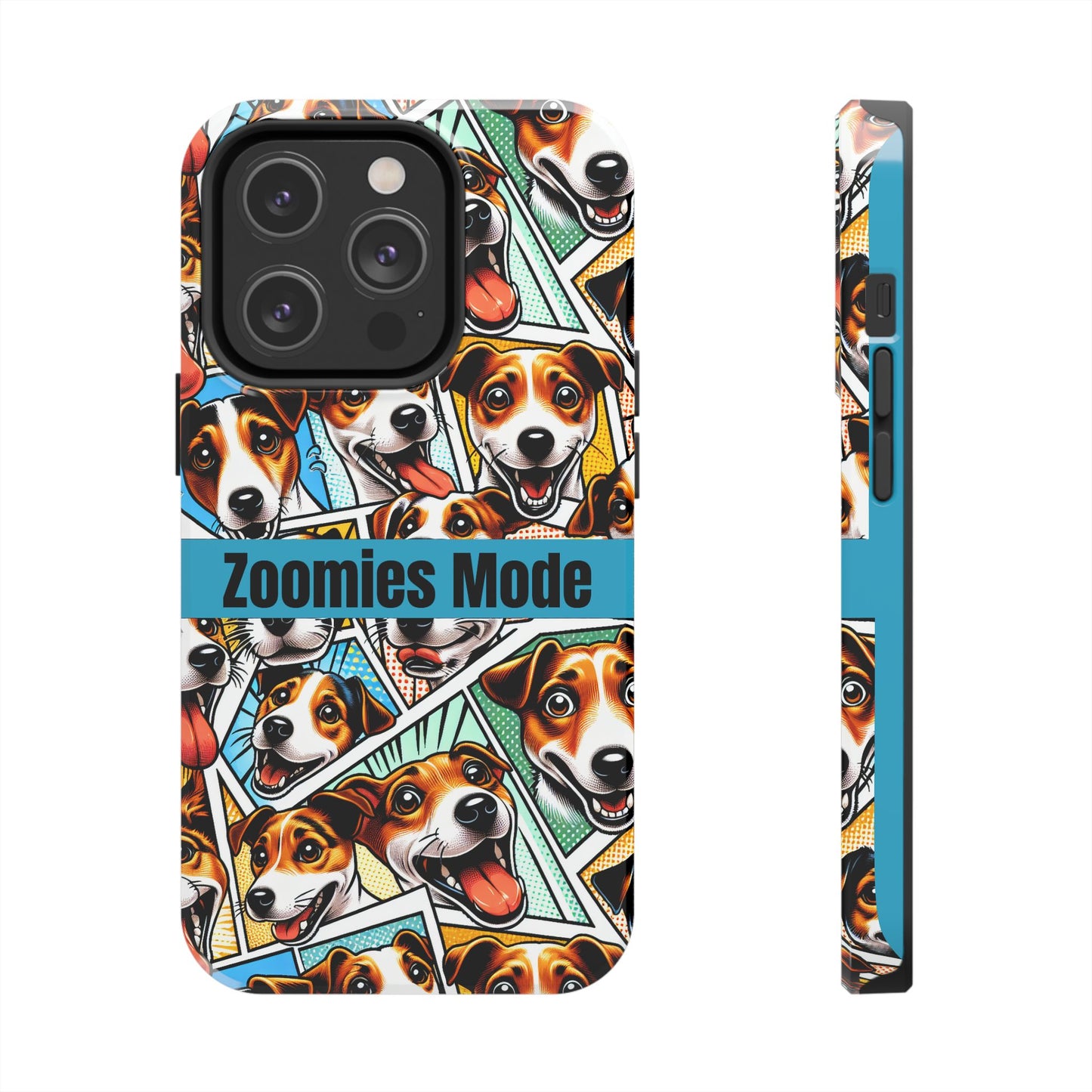 Zoomies Mode Jack Russell Tough Phone Case - Fun Dog Design Case for iPhone