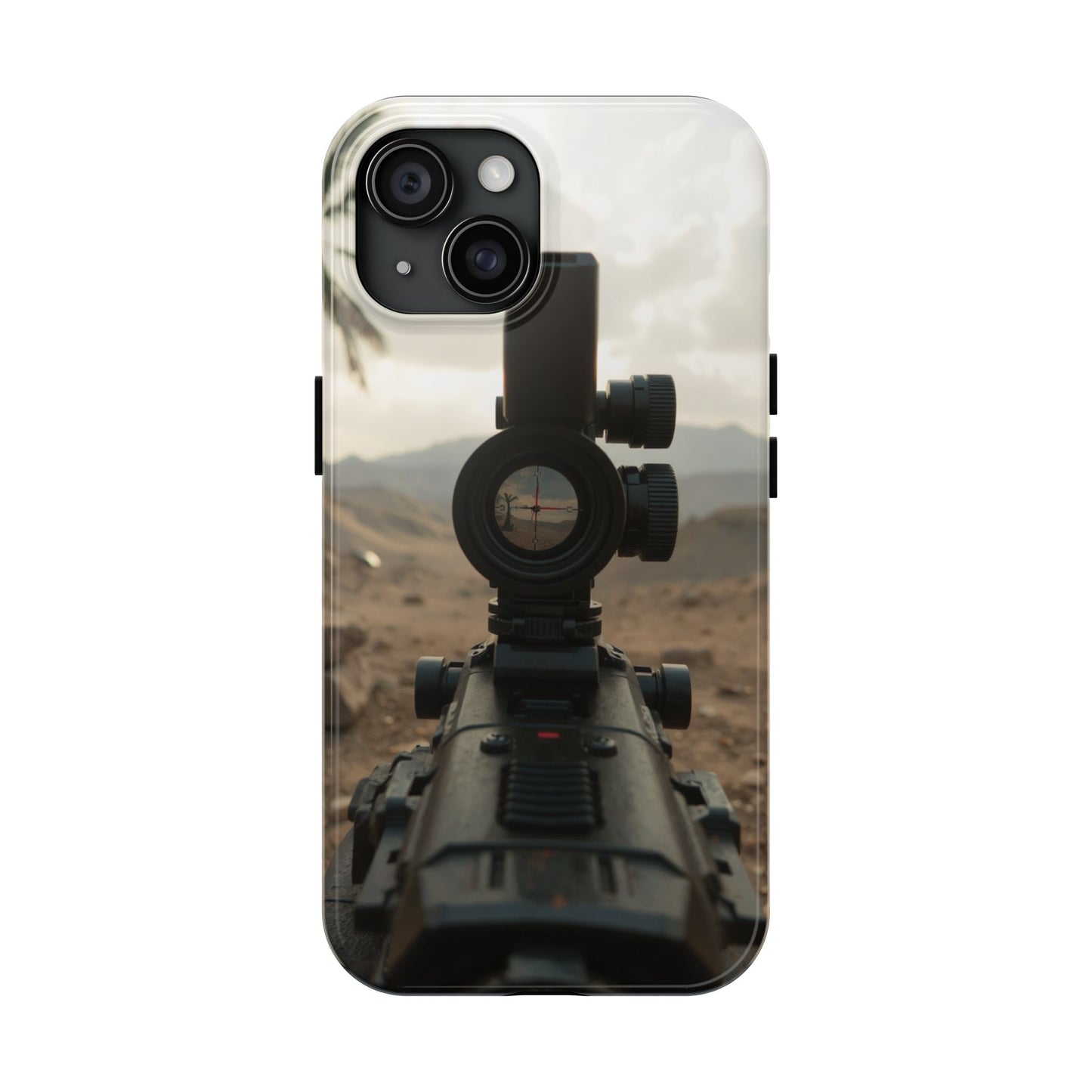 Tough Phone Case with Sniper Scope Design - Durable & Stylish Protection for Outdoors Enthusiasts