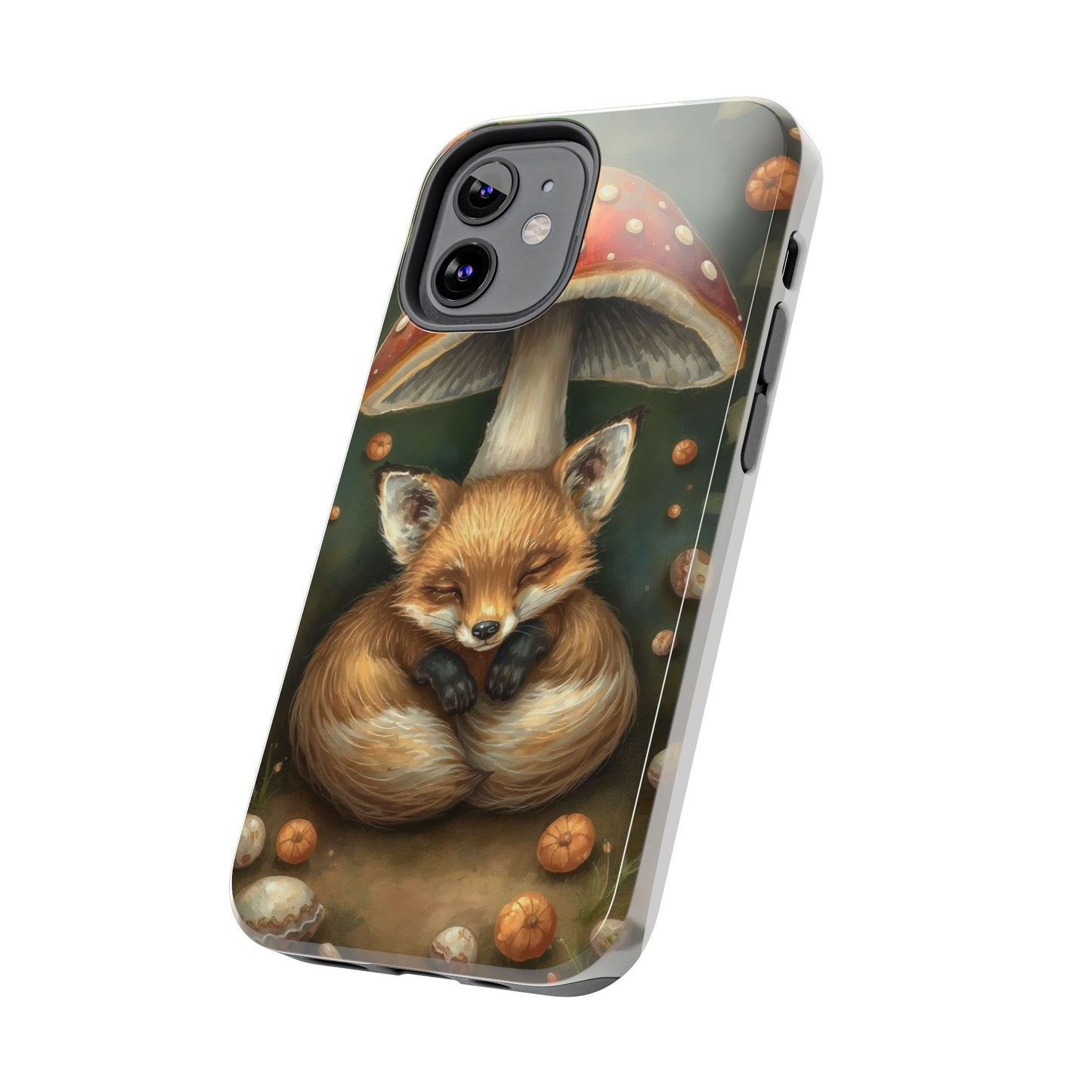 Cute Fox & Mushroom Phone Case - Tough Protective Cover