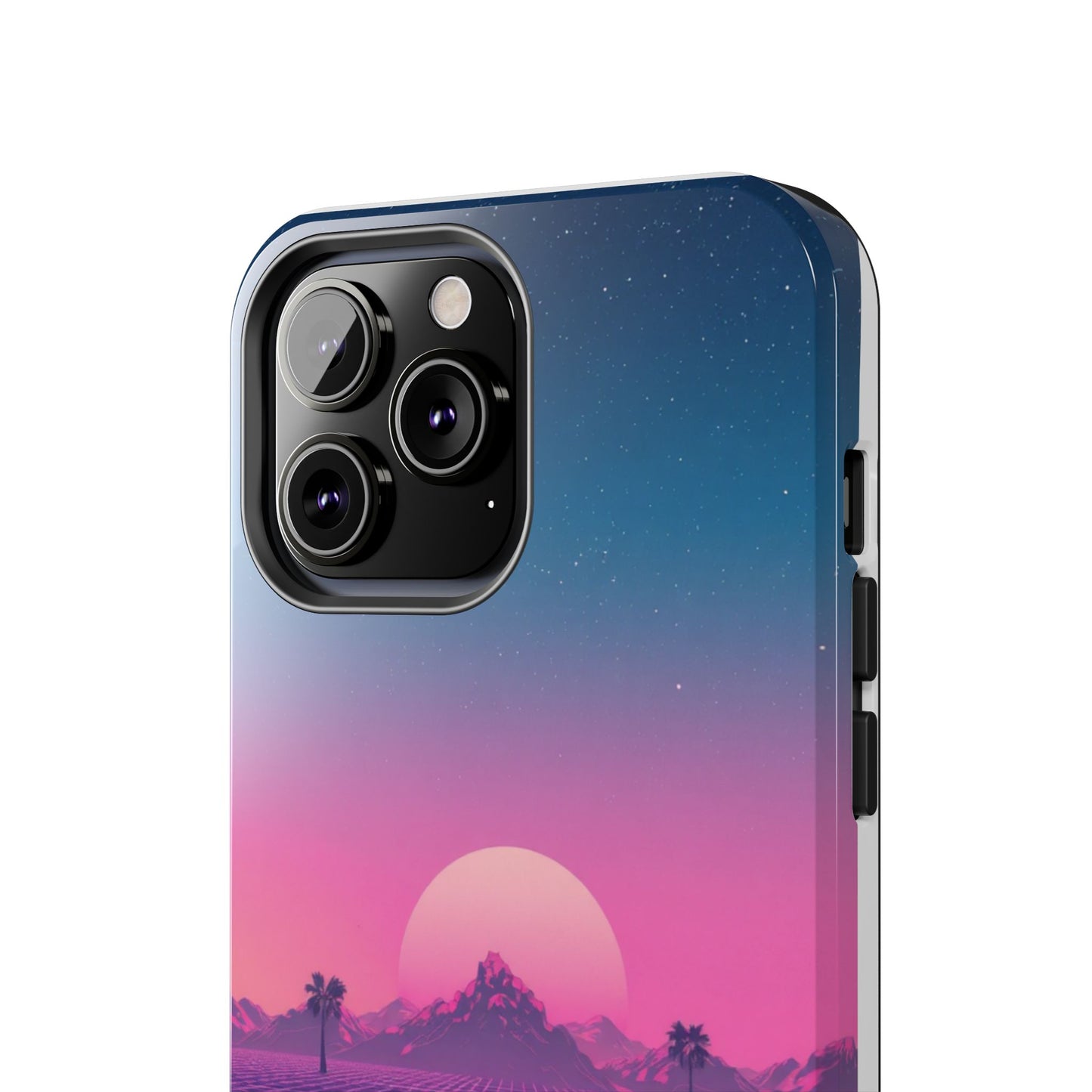 Retro Aesthetic Tough Phone Case - Vibrant Sunset Design