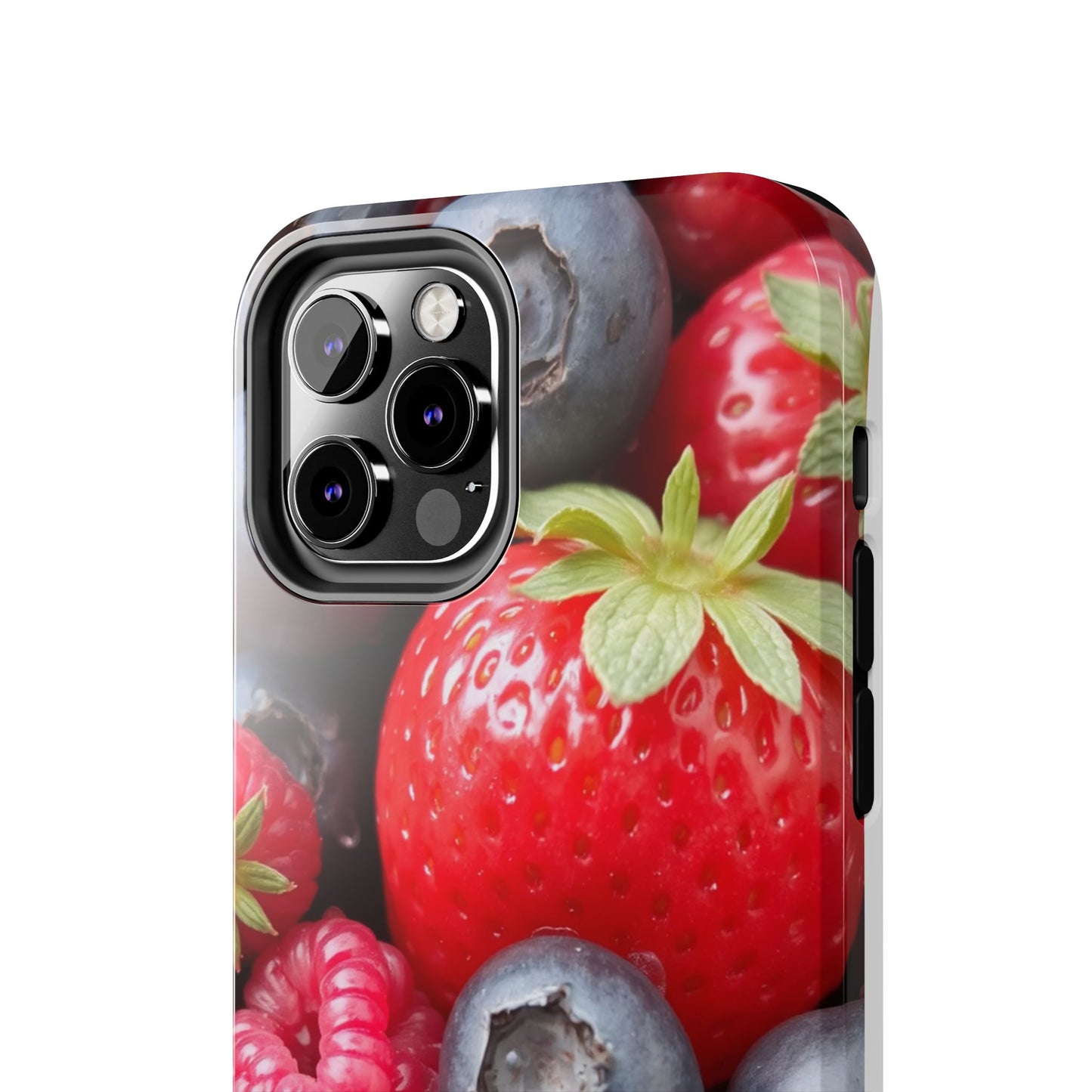 Fruit-Themed Tough Phone Case - Berry Burst Design