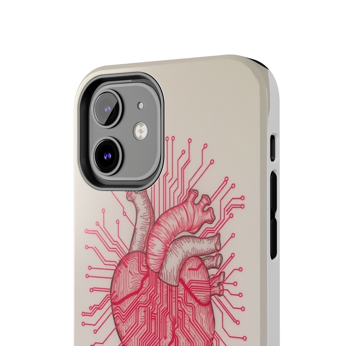 Heart Circuit Tough Phone Case – Unique Tech-Inspired Design for Tech Lovers