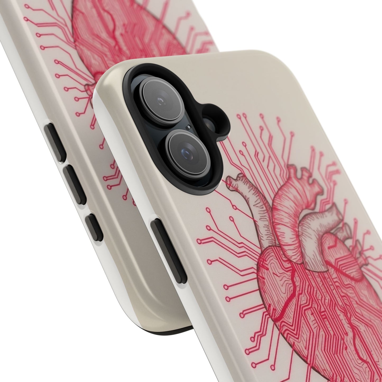 Heart Circuit Tough Phone Case – Unique Tech-Inspired Design for Tech Lovers