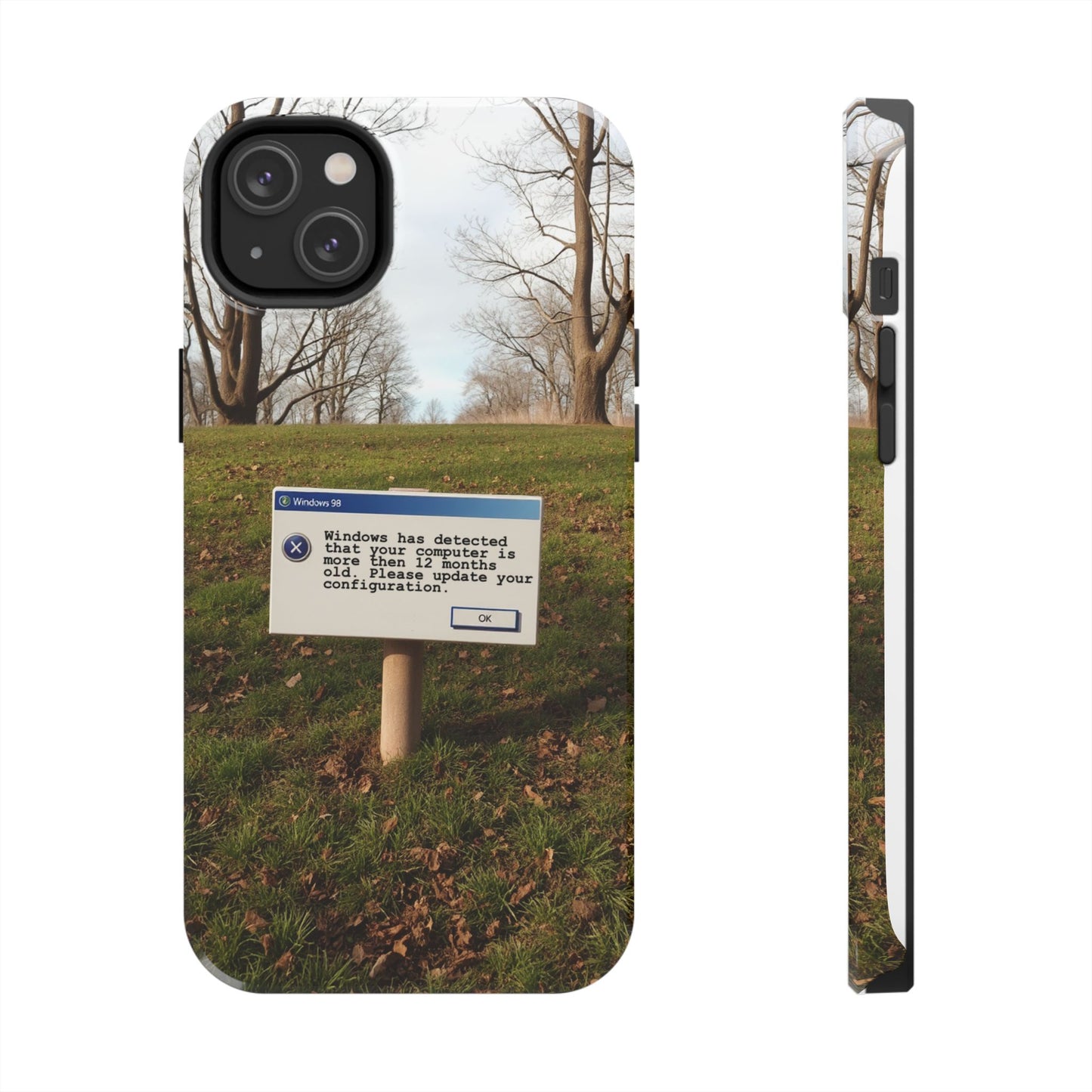 Durable Phone Case with Windows 98 Error Message Design - Perfect Gift for Tech Lovers