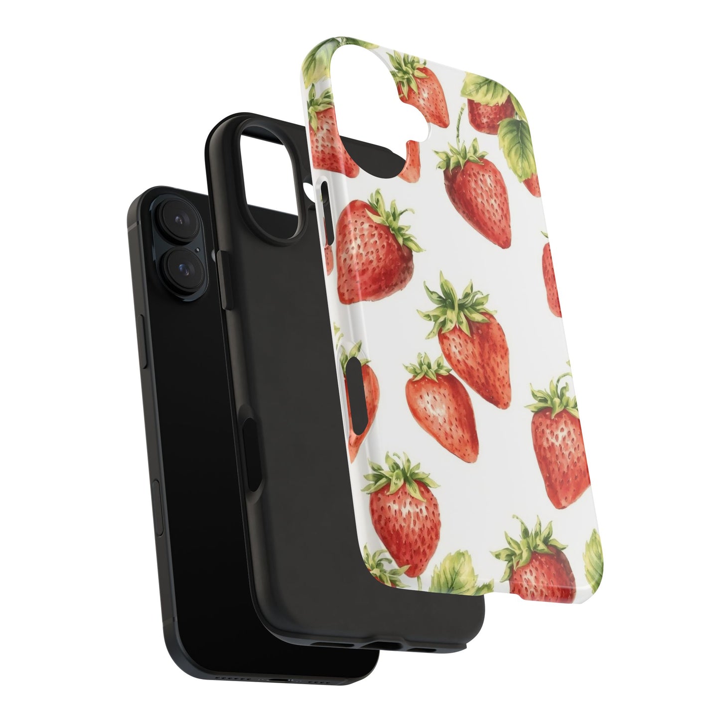 Strawberry Tough Phone Case - Durable Protection with a Fresh Design - for iPhone