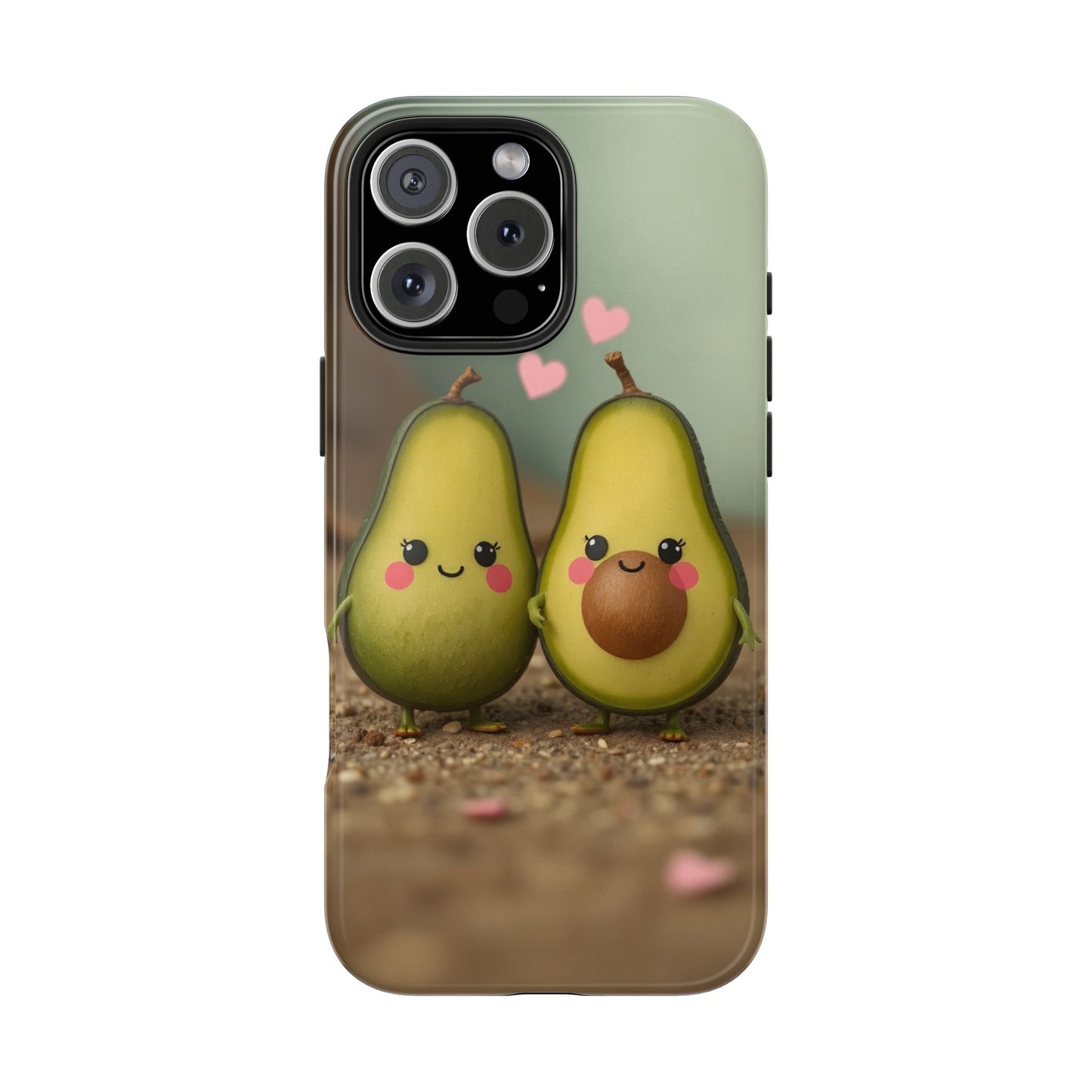 Cute Avocado Phone Case, Funny Tough Case, Quirky Phone Accessory, Gifts for Foodies, Valentine's Day Present