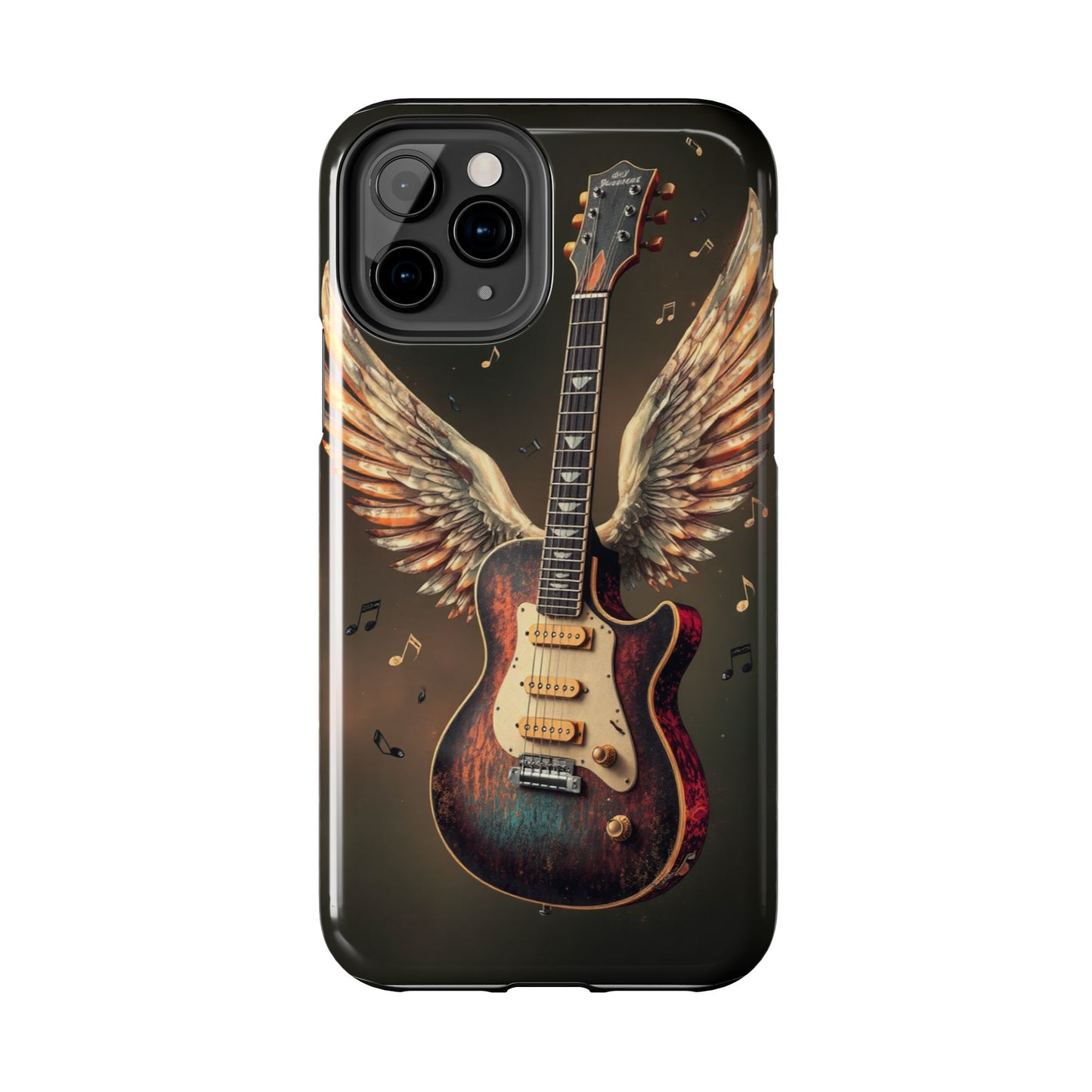 Inspirational Guitar Wing Phone Case - Tough Protection for Music Lovers