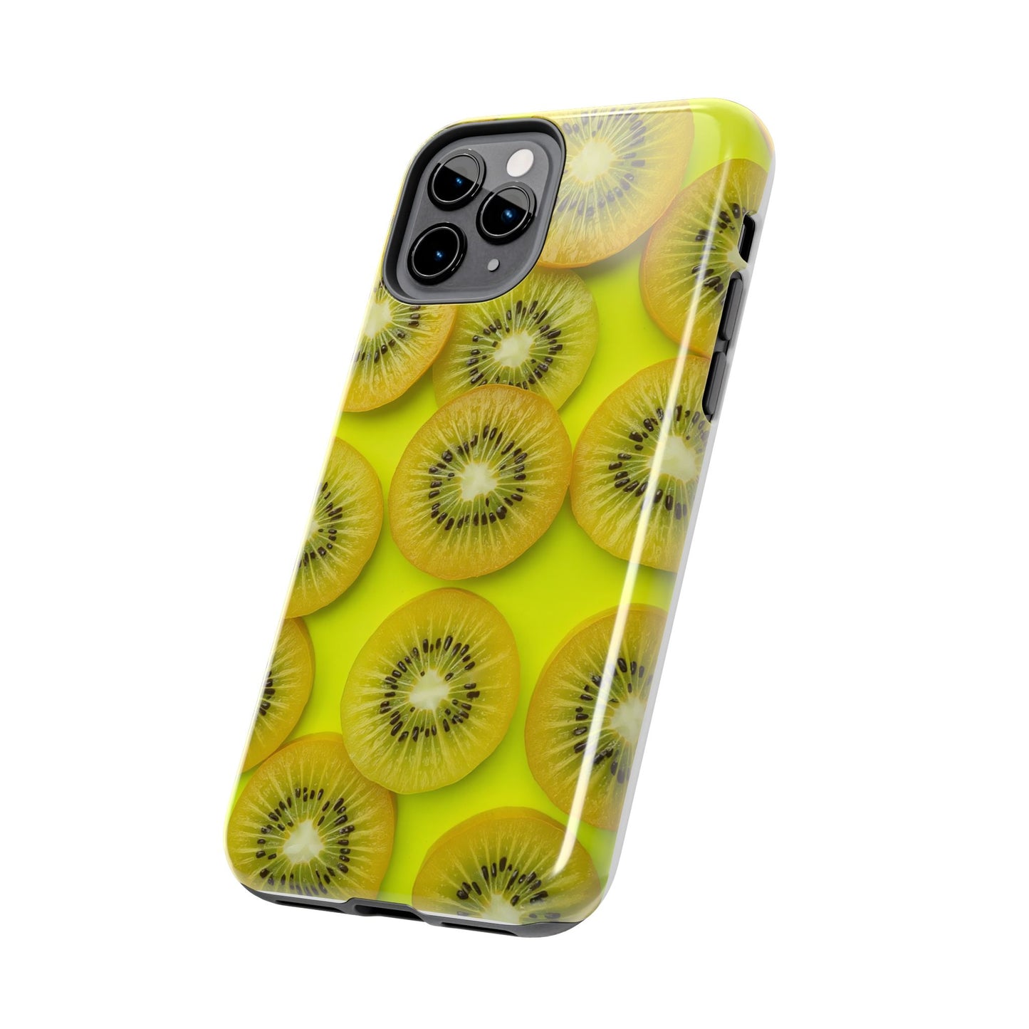 Vibrant Kiwi Tough Phone Case - Bright Yellow Design for Fruit Lovers