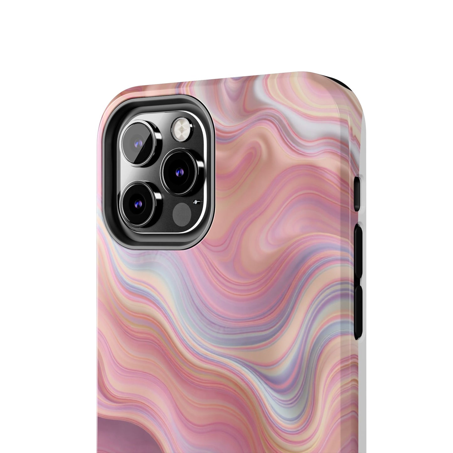 Stylish Tough Phone Cases - Abstract Pink Marble Design