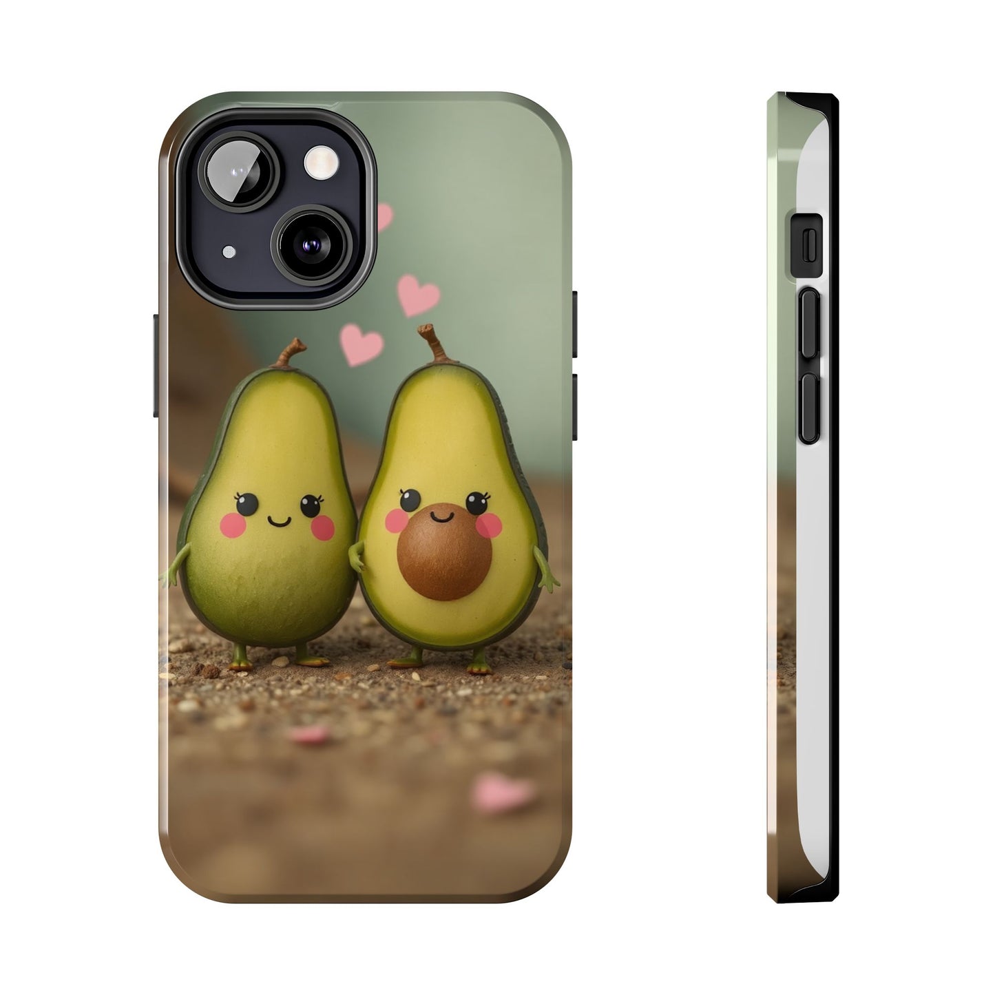 Cute Avocado Phone Case, Funny Tough Case, Quirky Phone Accessory, Gifts for Foodies, Valentine's Day Present