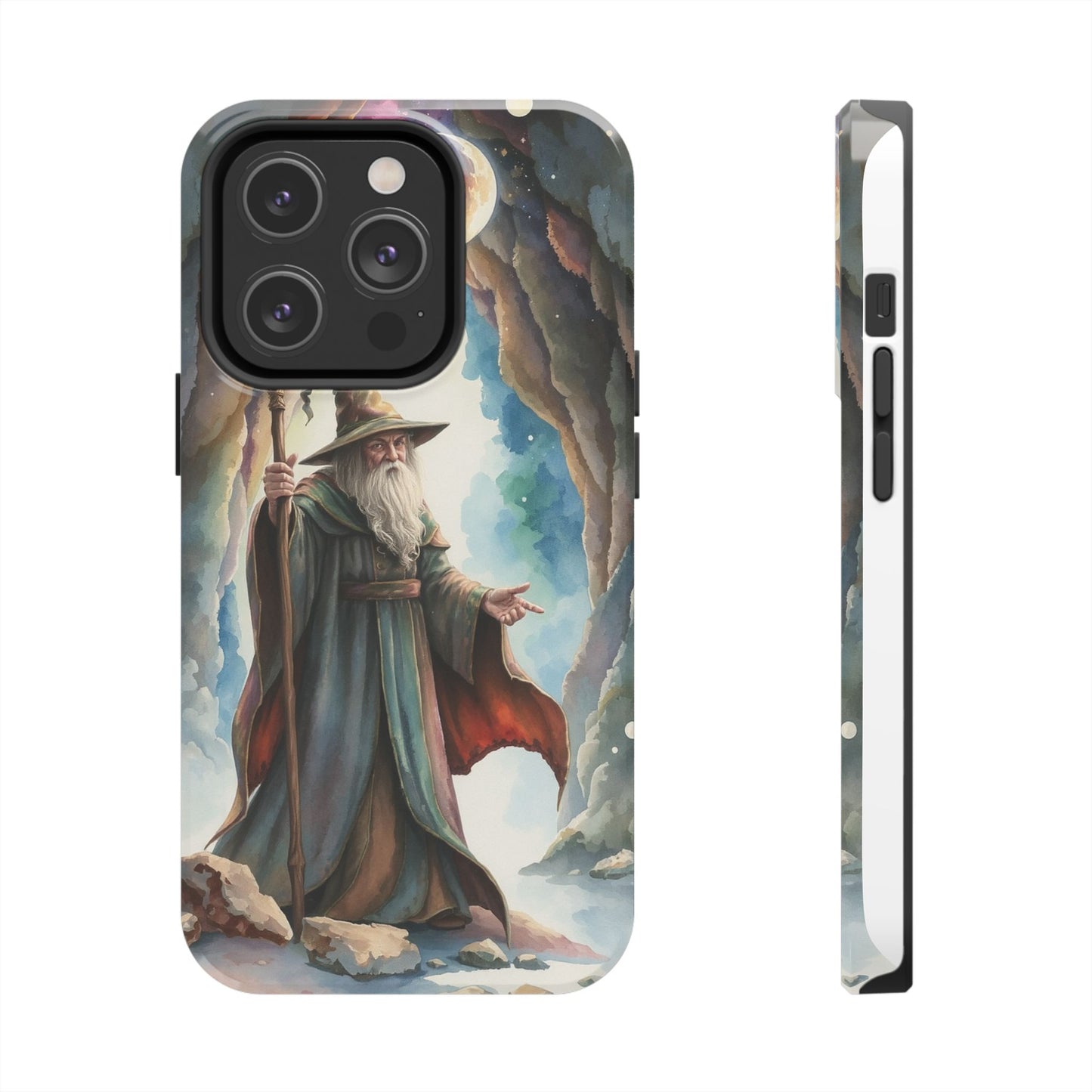 Magical Wizard Phone Case - Tough, Durable Phone Cover for Fantasy Lovers, Geek Gift, Unique Design, Celestial Phone Accessory