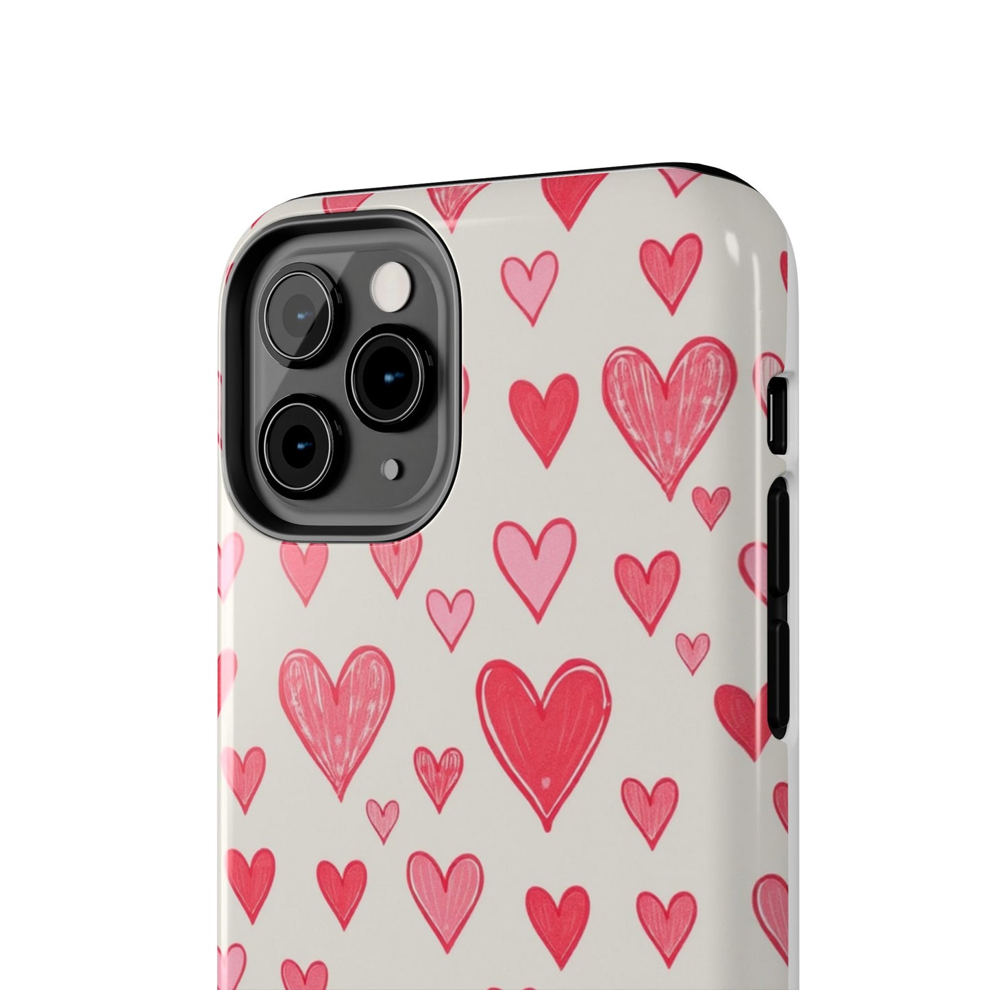 Heart Pattern Tough Phone Case - Cute and Stylish Protection
