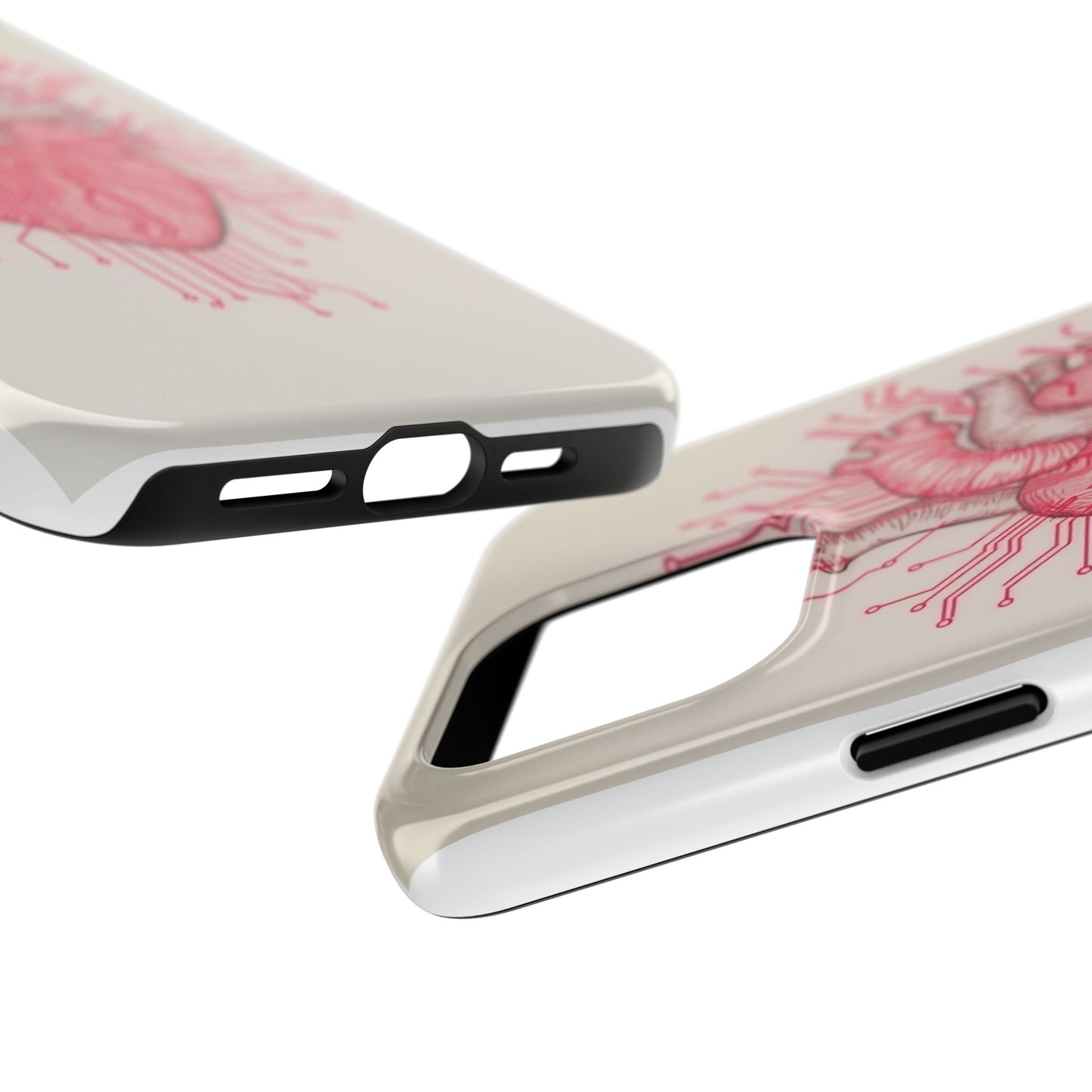 Heart Circuit Tough Phone Case – Unique Tech-Inspired Design for Tech Lovers