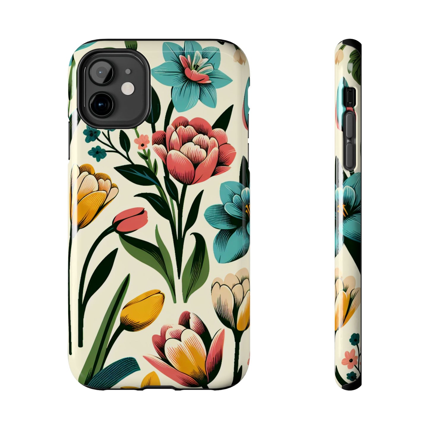 Floral Tough Phone Case - Vibrant Flower Design for Stylish Protection - for iPhone