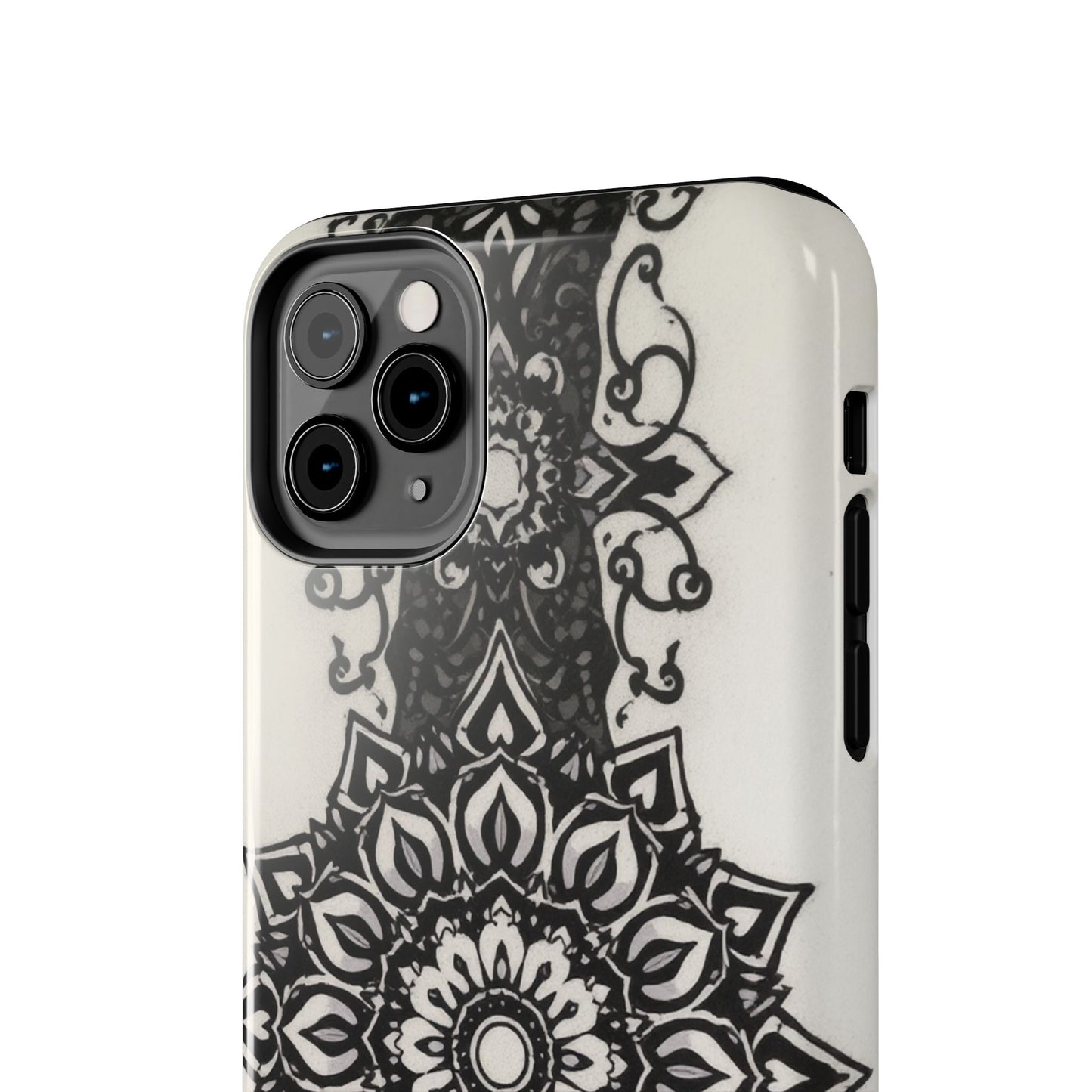 Stylish Tough Phone Cases with Dark Mandala Design - Durable and Unique Protection - for iPhone