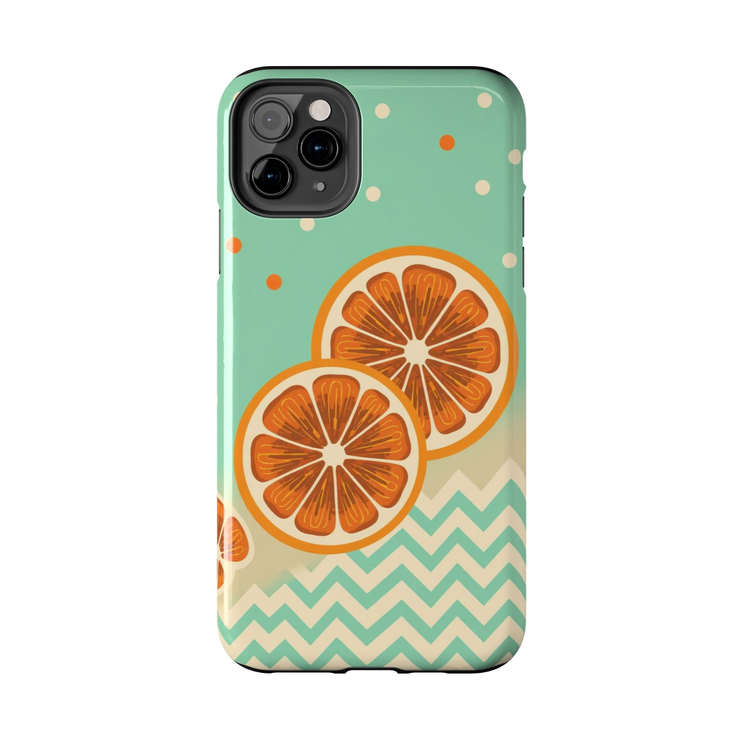 Citrus Vibe Tough Phone Case - Fun Orange Slice Design