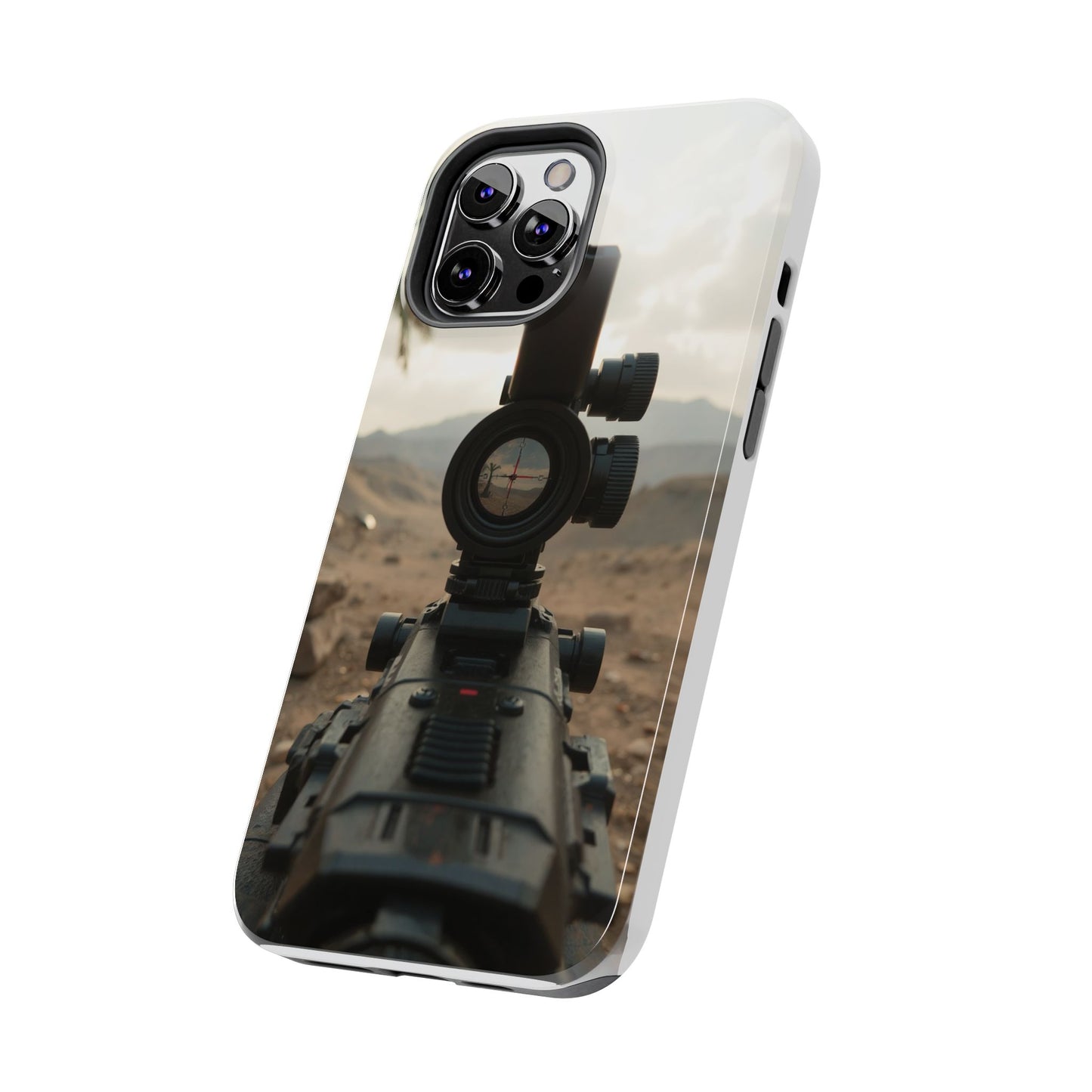 Tough Phone Case with Sniper Scope Design - Durable & Stylish Protection for Outdoors Enthusiasts