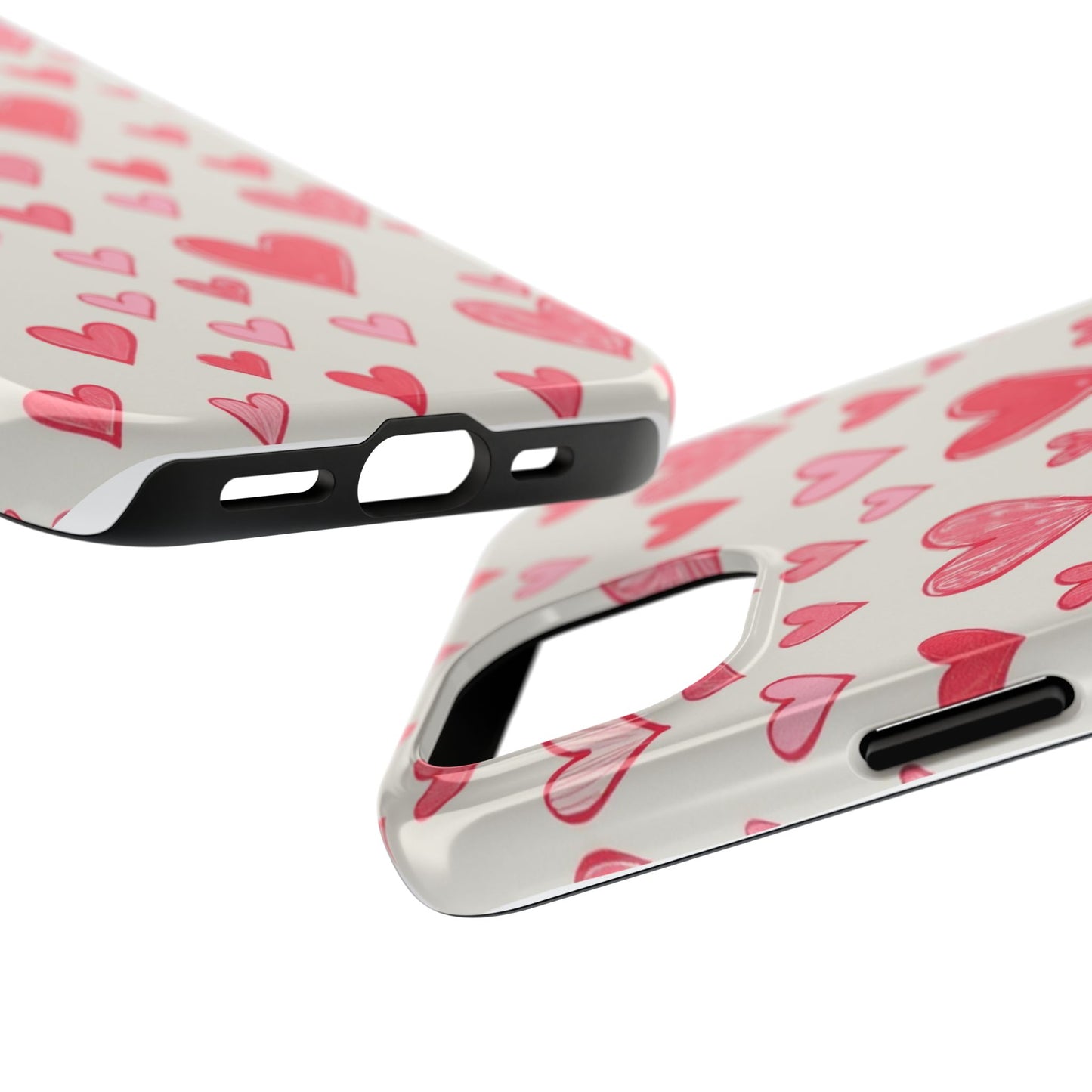 Heart Pattern Tough Phone Case - Cute and Stylish Protection