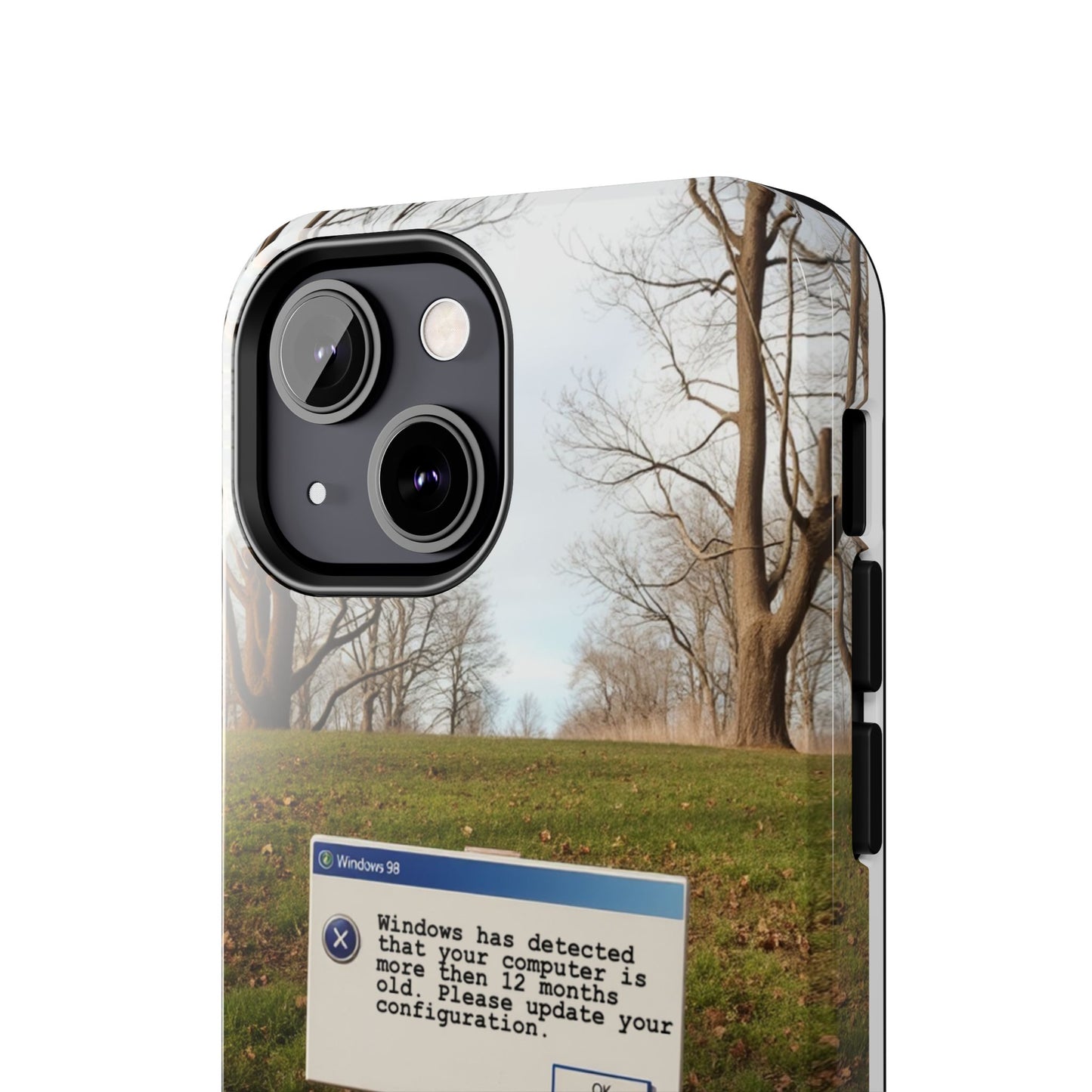 Durable Phone Case with Windows 98 Error Message Design - Perfect Gift for Tech Lovers