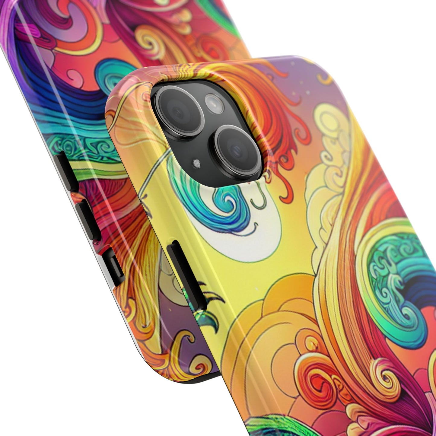 Fantasy Ocean Waves Tough Phone Case - Colorful Protective Cover - for iPhone
