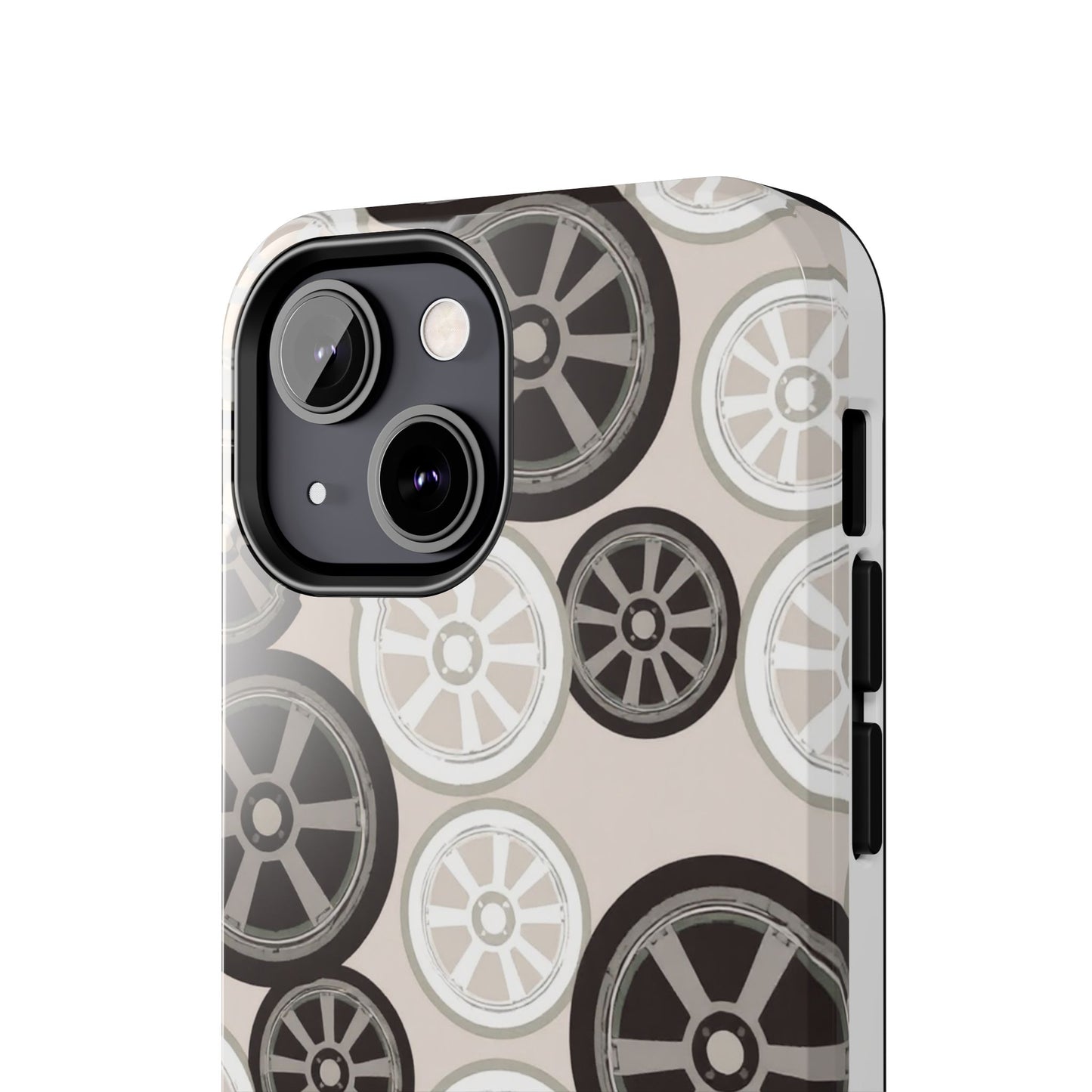 Racing Wheel Design Tough Phone Case – Durable Protection for Automotive Enthusiasts