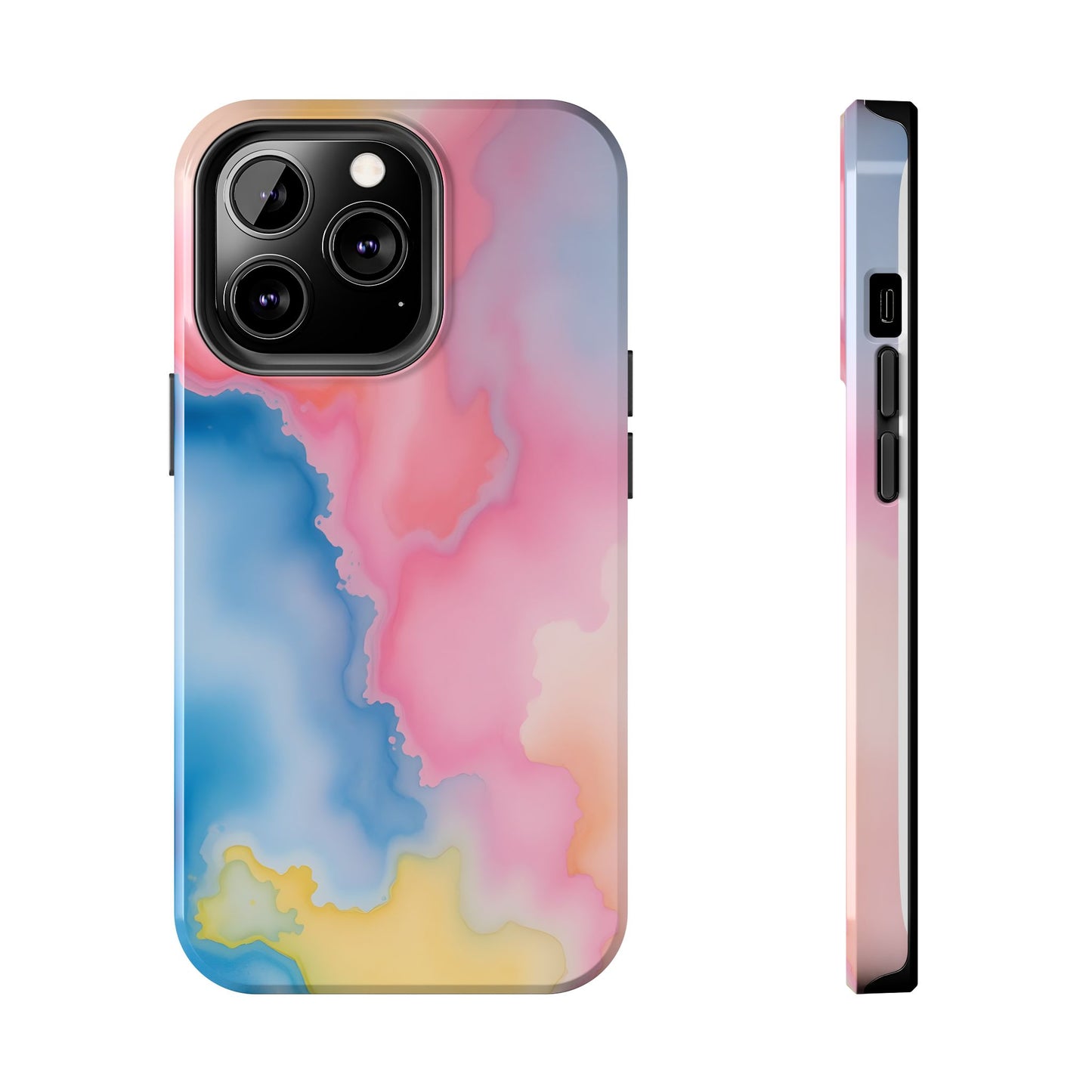 Painted Watercolor Tough Phone Case - Durable Protection with Artistic Vibes - for iPhone