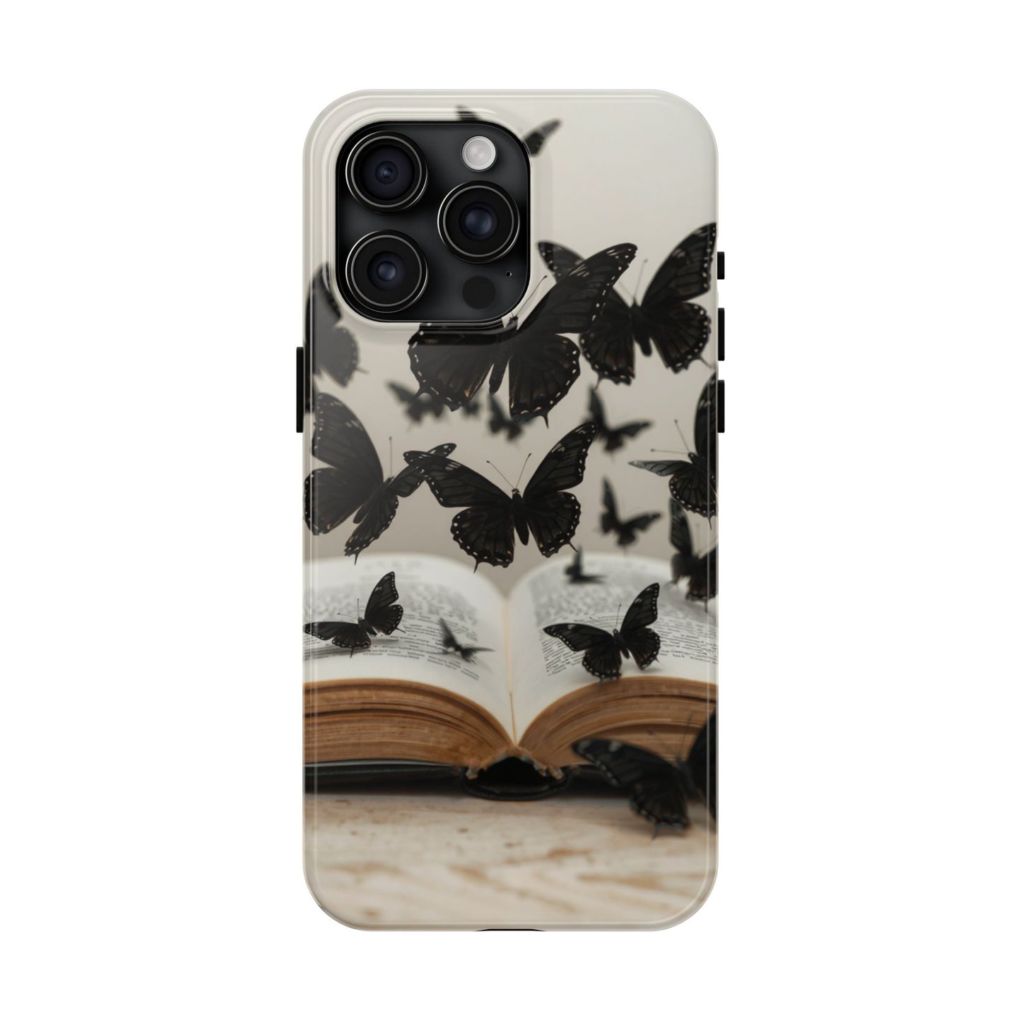 Butterfly Magic Tough Phone Case - Literary Design for Book Lovers