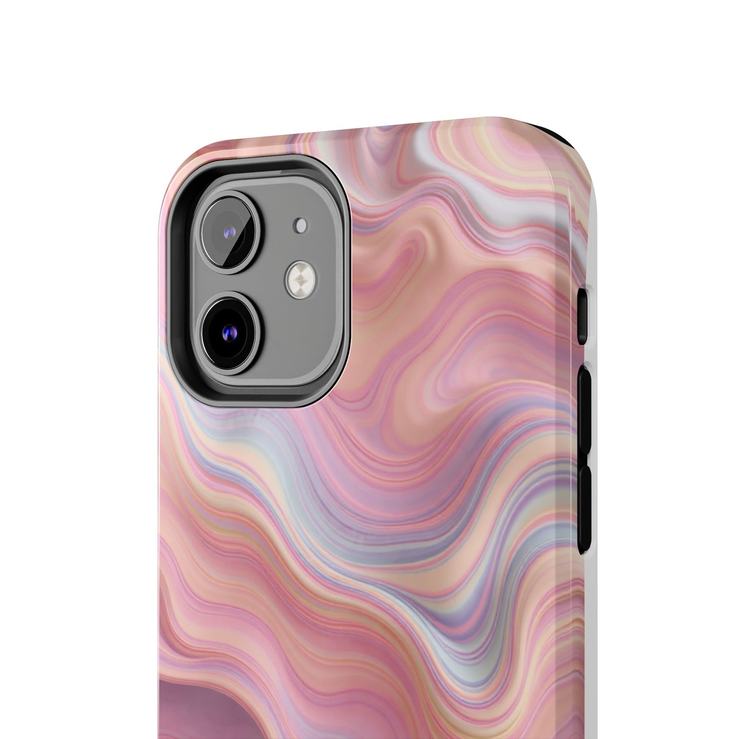 Stylish Tough Phone Cases - Abstract Pink Marble Design