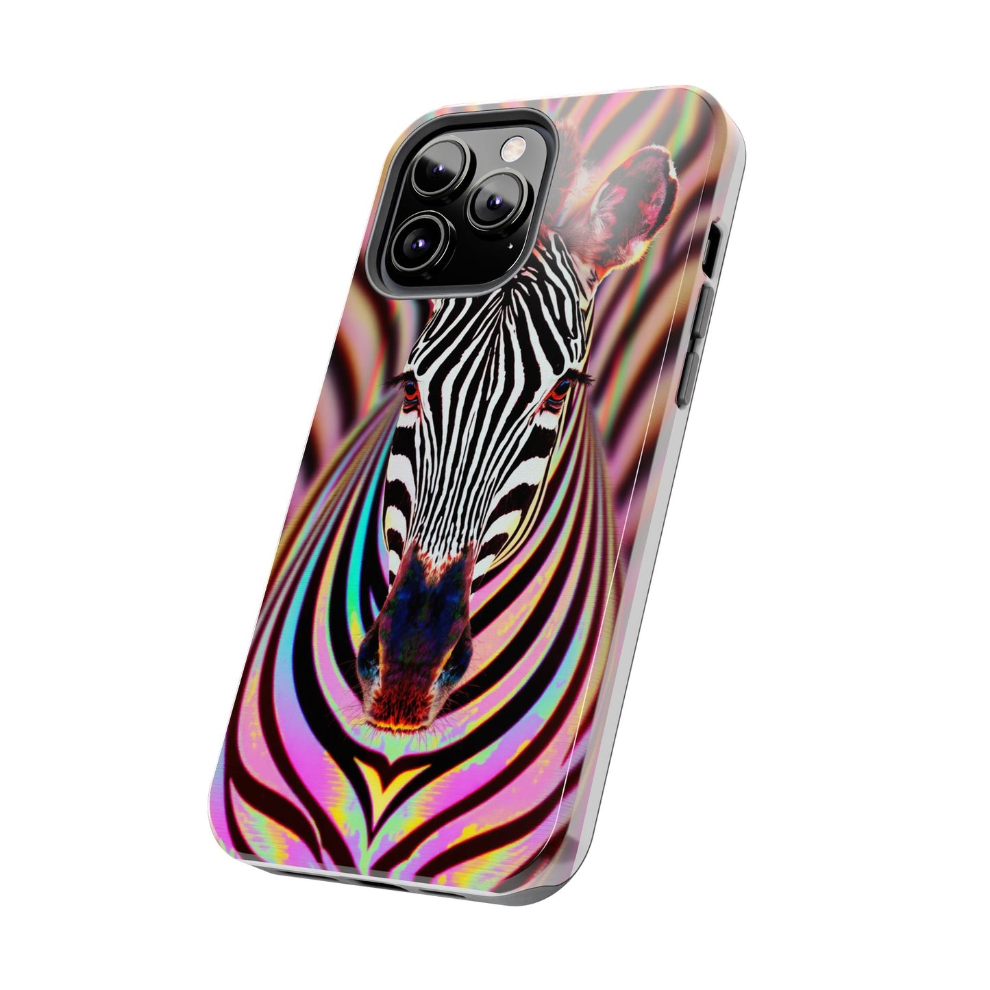 Vibrant Zebra Tough Phone Case - Unique Animal Design for Wild Spirit