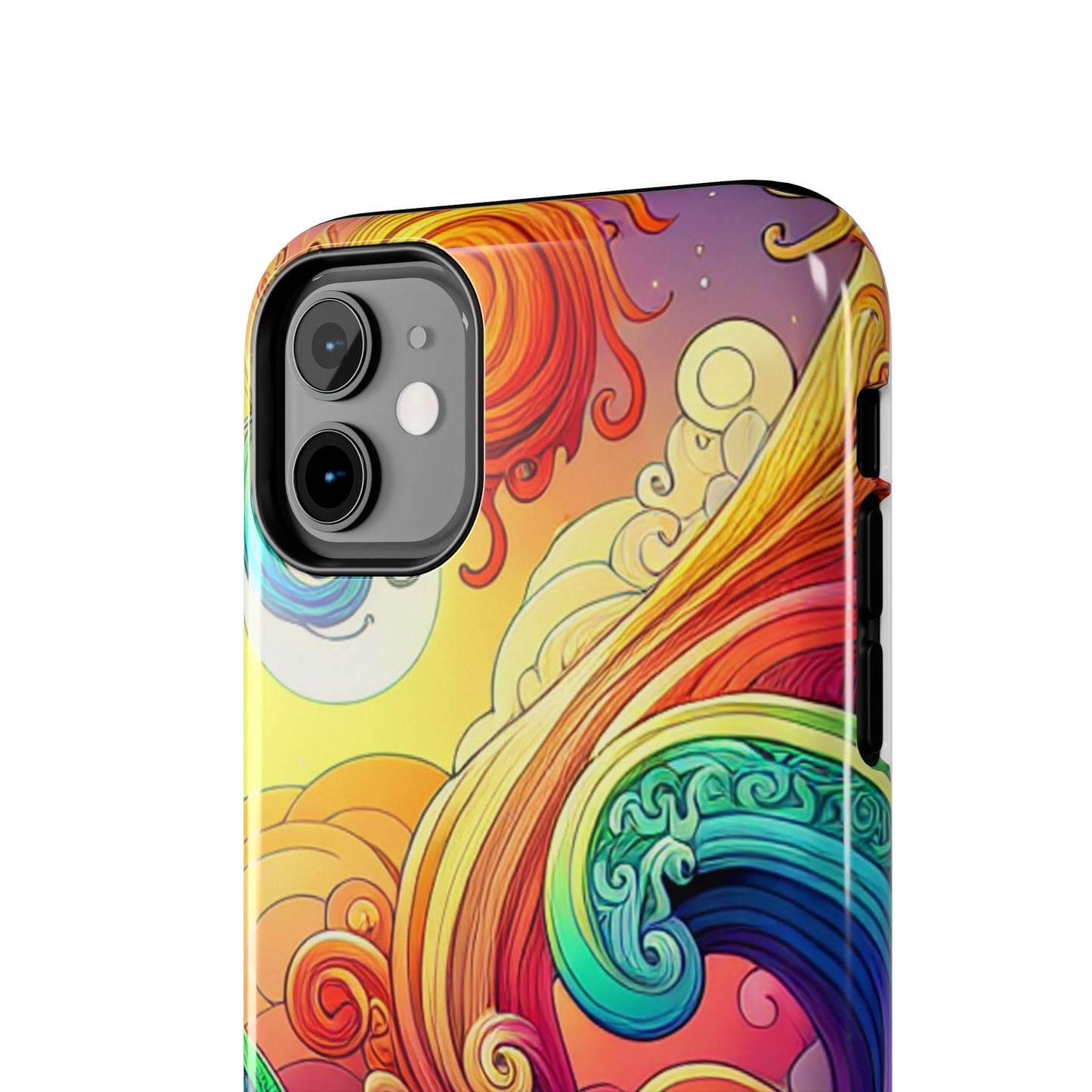 Fantasy Ocean Waves Tough Phone Case - Colorful Protective Cover - for iPhone