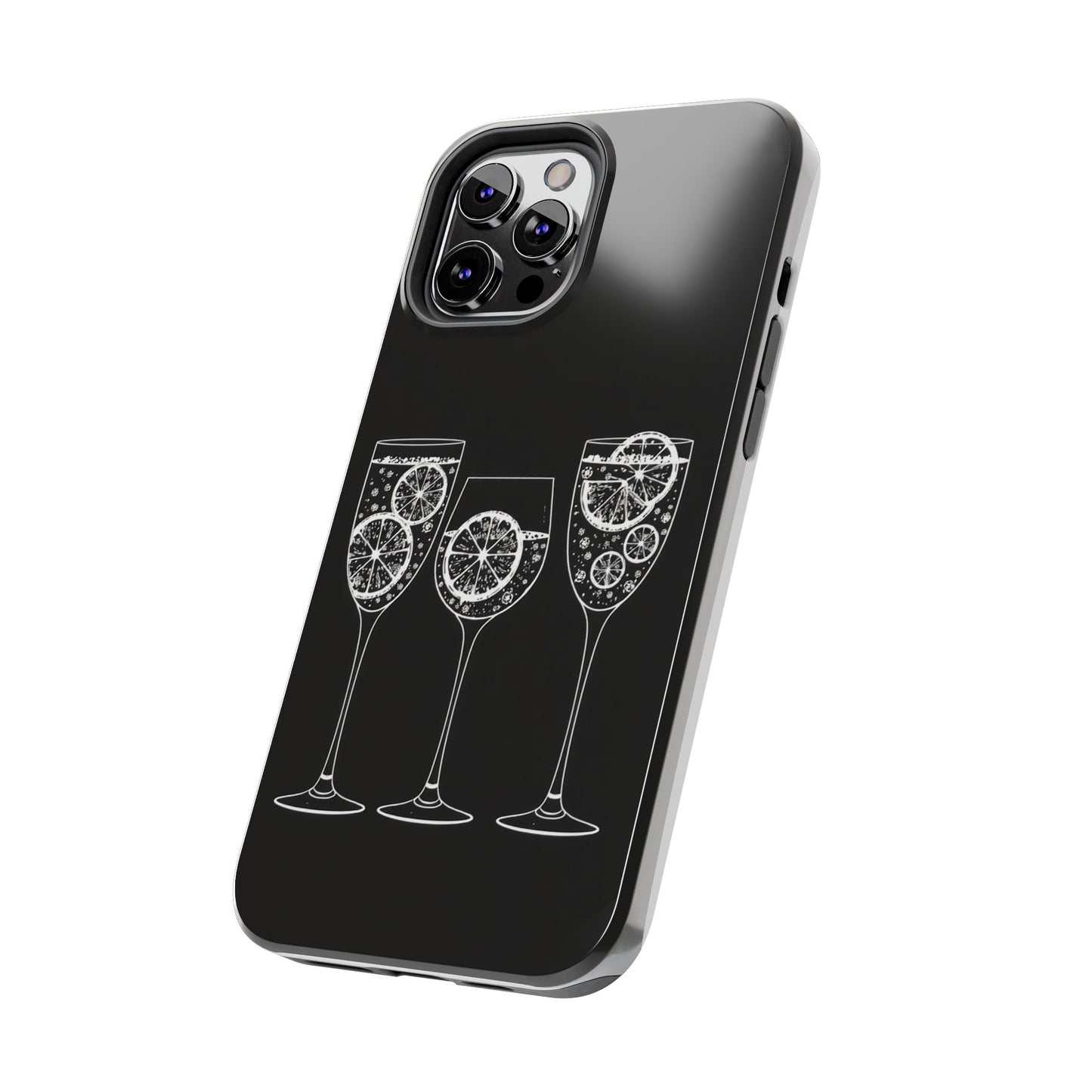 Stylish Tough Phone Cases with Citrus Glass Design, Protective Cases for Parties, Summer Events, and Everyday Use
