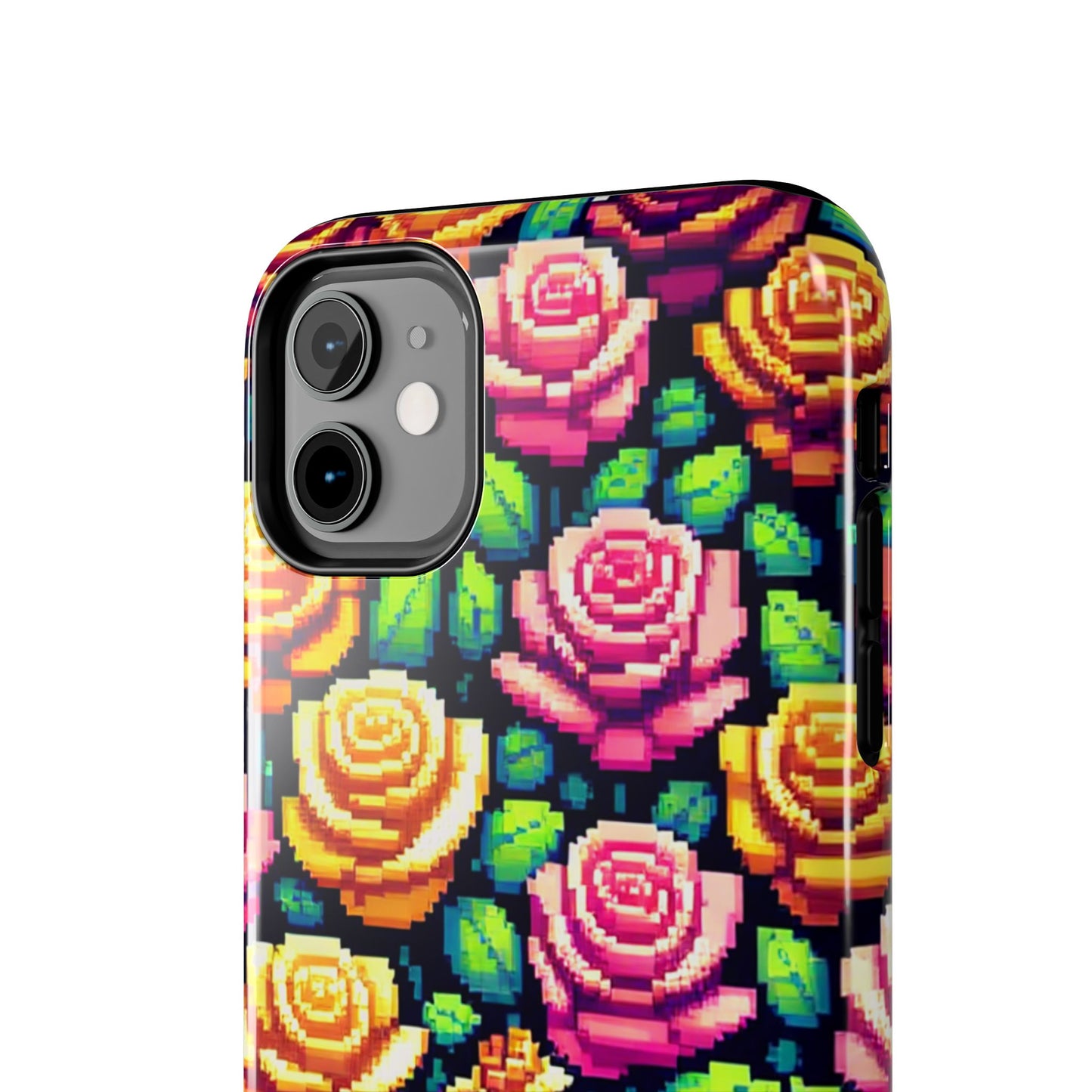 Pixel Art Roses Tough Phone Case - Stylish Protection - for iPhone