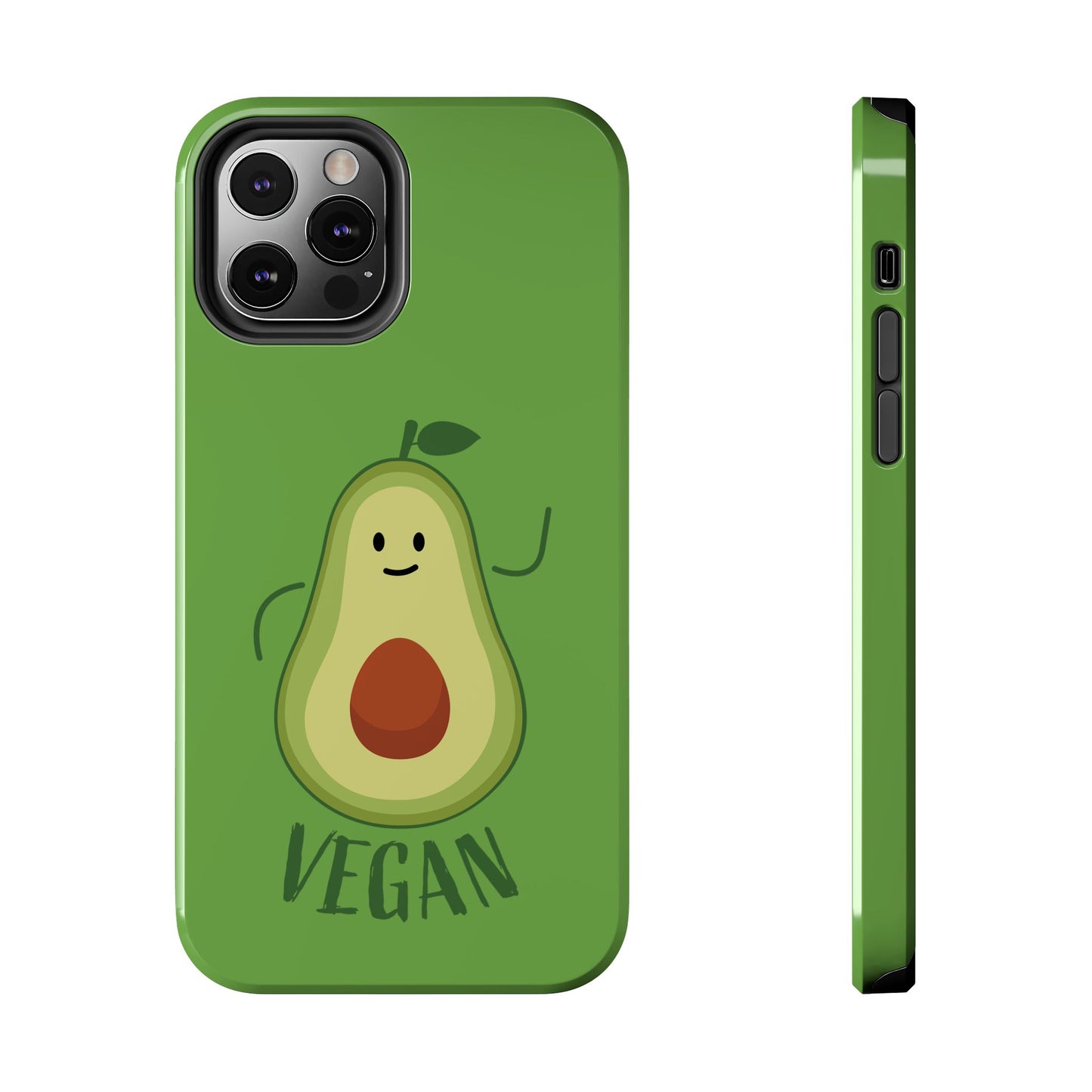 Vegan Avocado Tough Phone Case - Cute & Durable Phone Cover - for iPhone