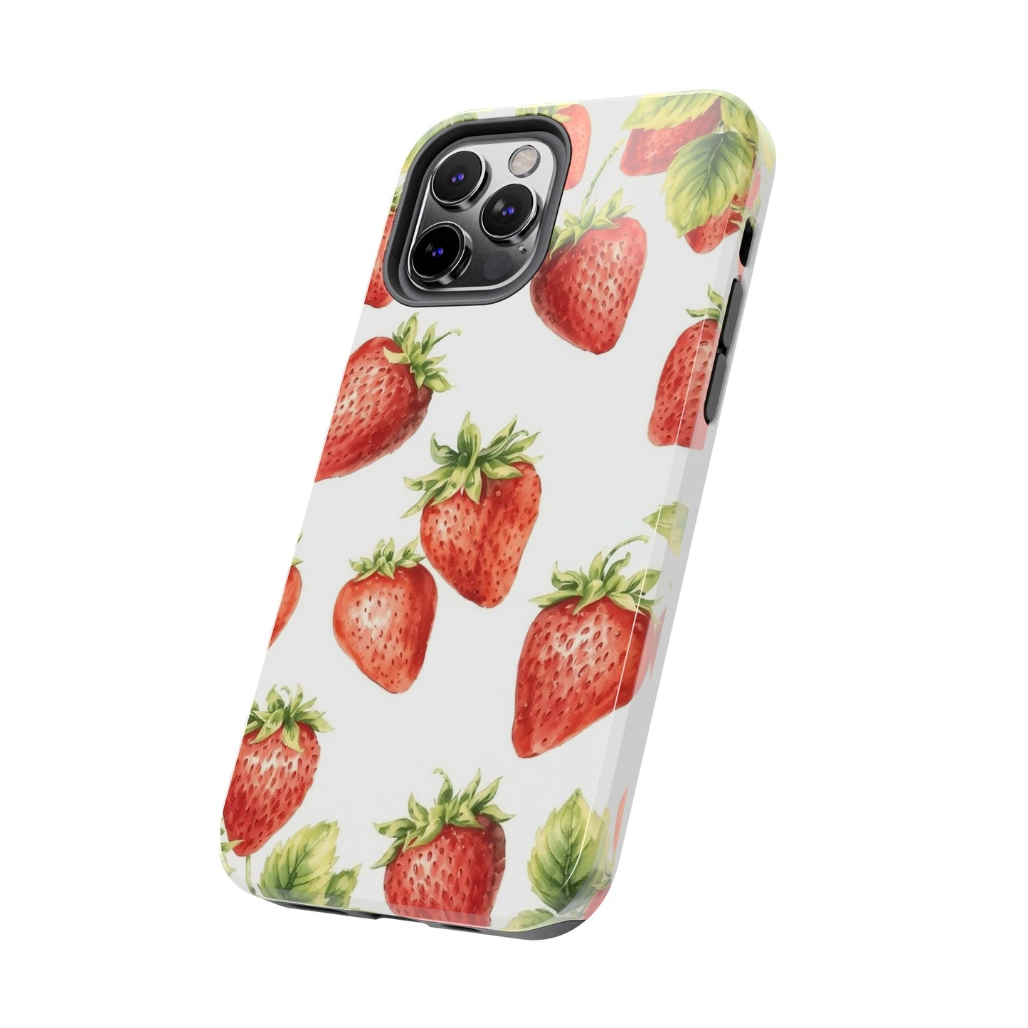 Strawberry Tough Phone Case - Durable Protection with a Fresh Design - for iPhone