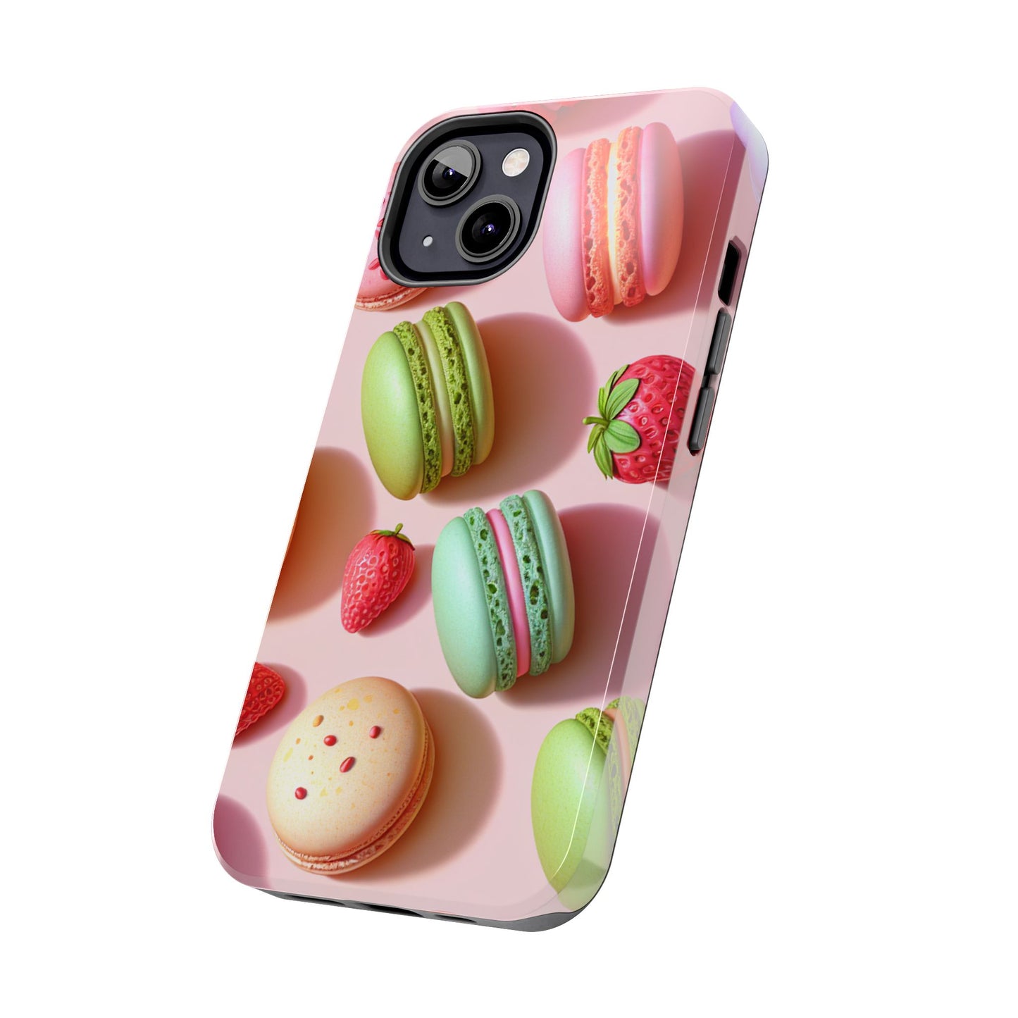 Macaron-Inspired Tough Phone Cases - Colorful Sweet Design - for iPhone