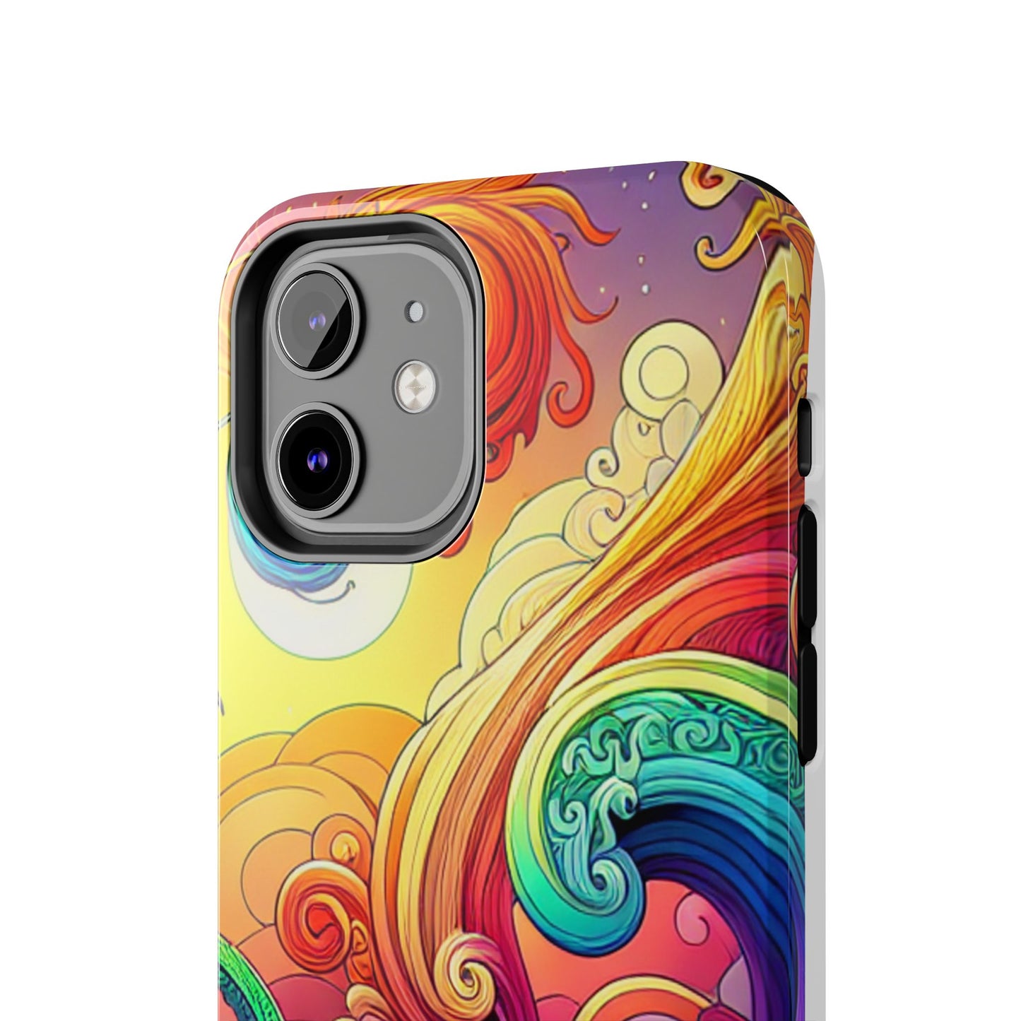 Fantasy Ocean Waves Tough Phone Case - Colorful Protective Cover - for iPhone