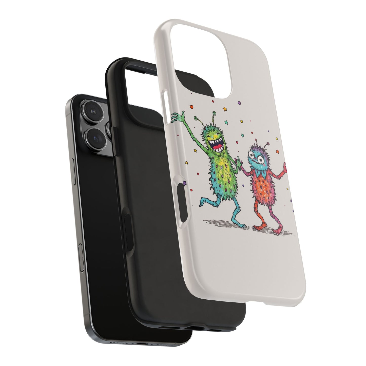 Colorful Monster Tough Phone Case - Fun and Playful Design