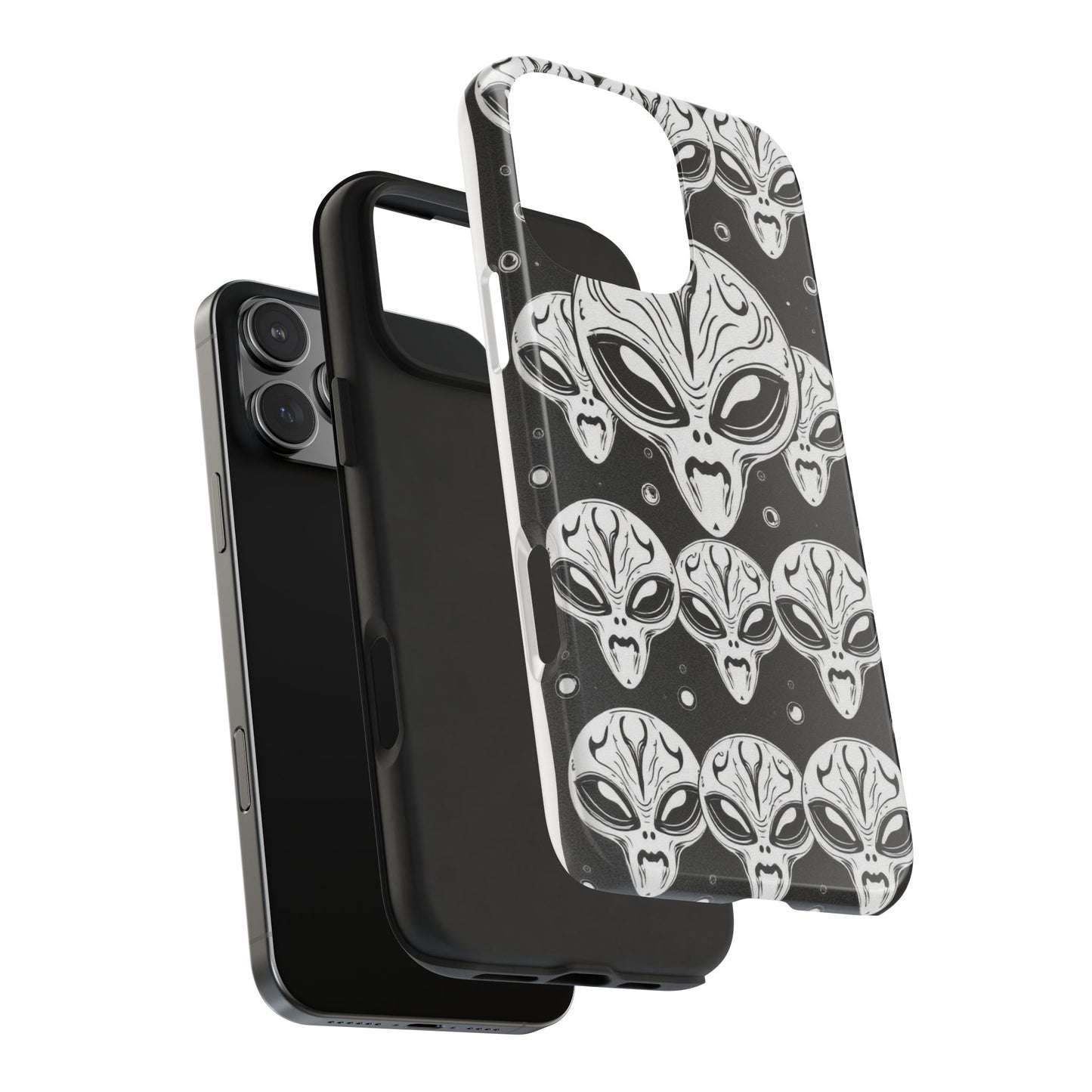 Alien Pattern Tough Phone Case - Durable Protection with Out-of-This-World Design