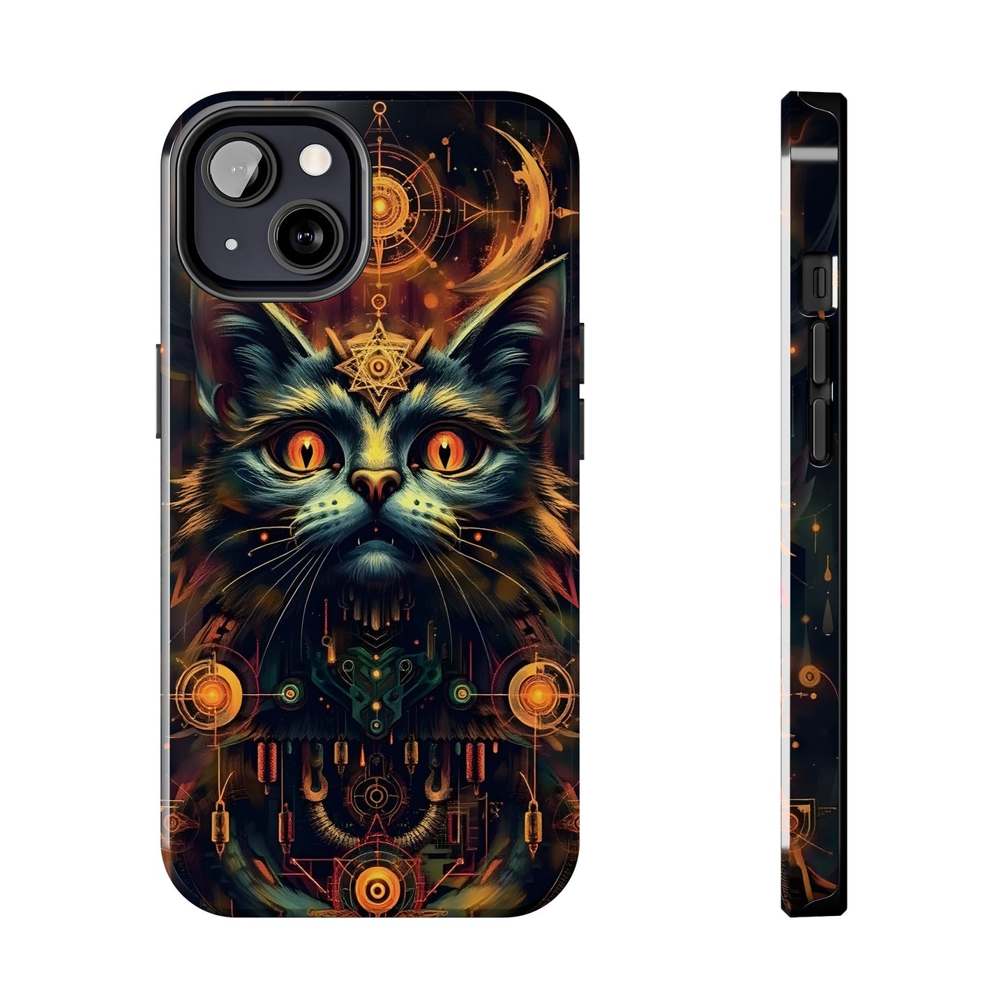 Mystical Cat Queen Tough Phone Case – Unique Protection for Cat Lovers - for iPhone