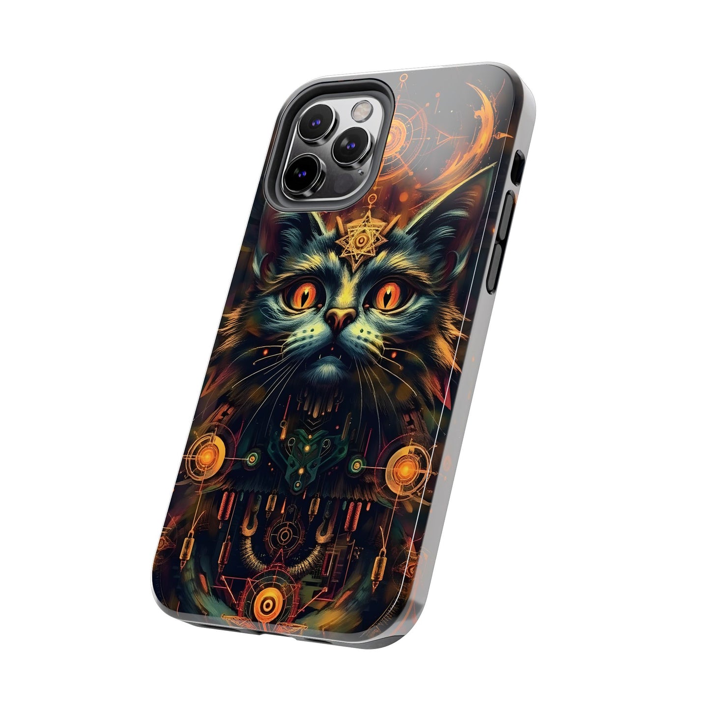 Mystical Cat Queen Tough Phone Case – Unique Protection for Cat Lovers - for iPhone