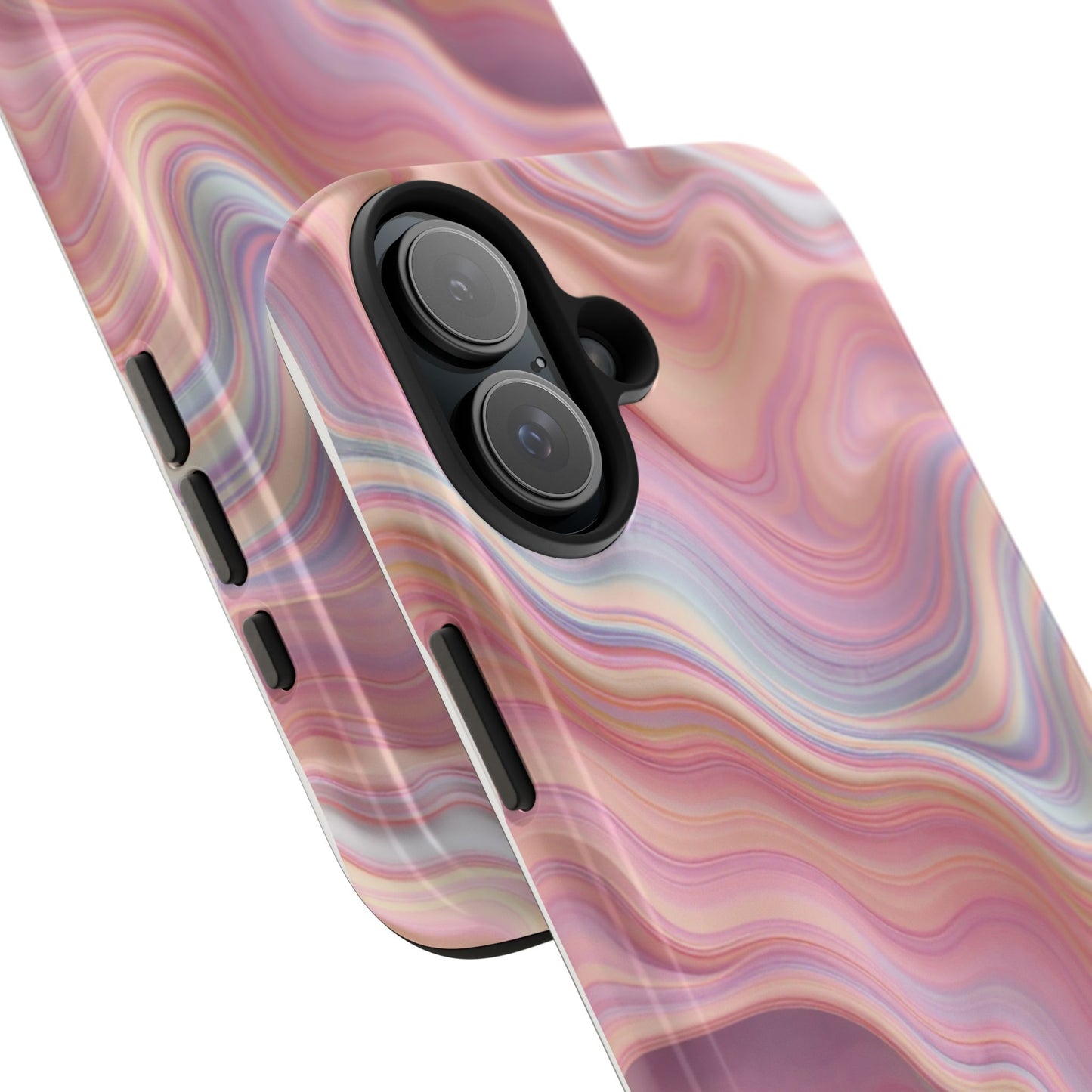 Stylish Tough Phone Cases - Abstract Pink Marble Design