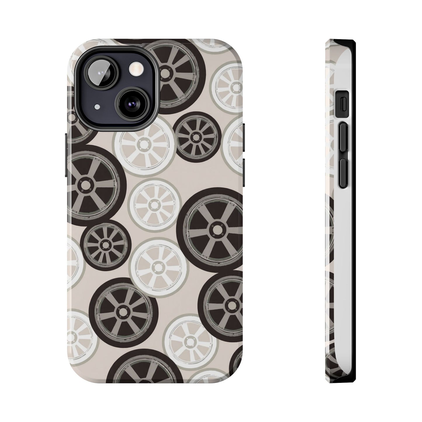 Racing Wheel Design Tough Phone Case – Durable Protection for Automotive Enthusiasts