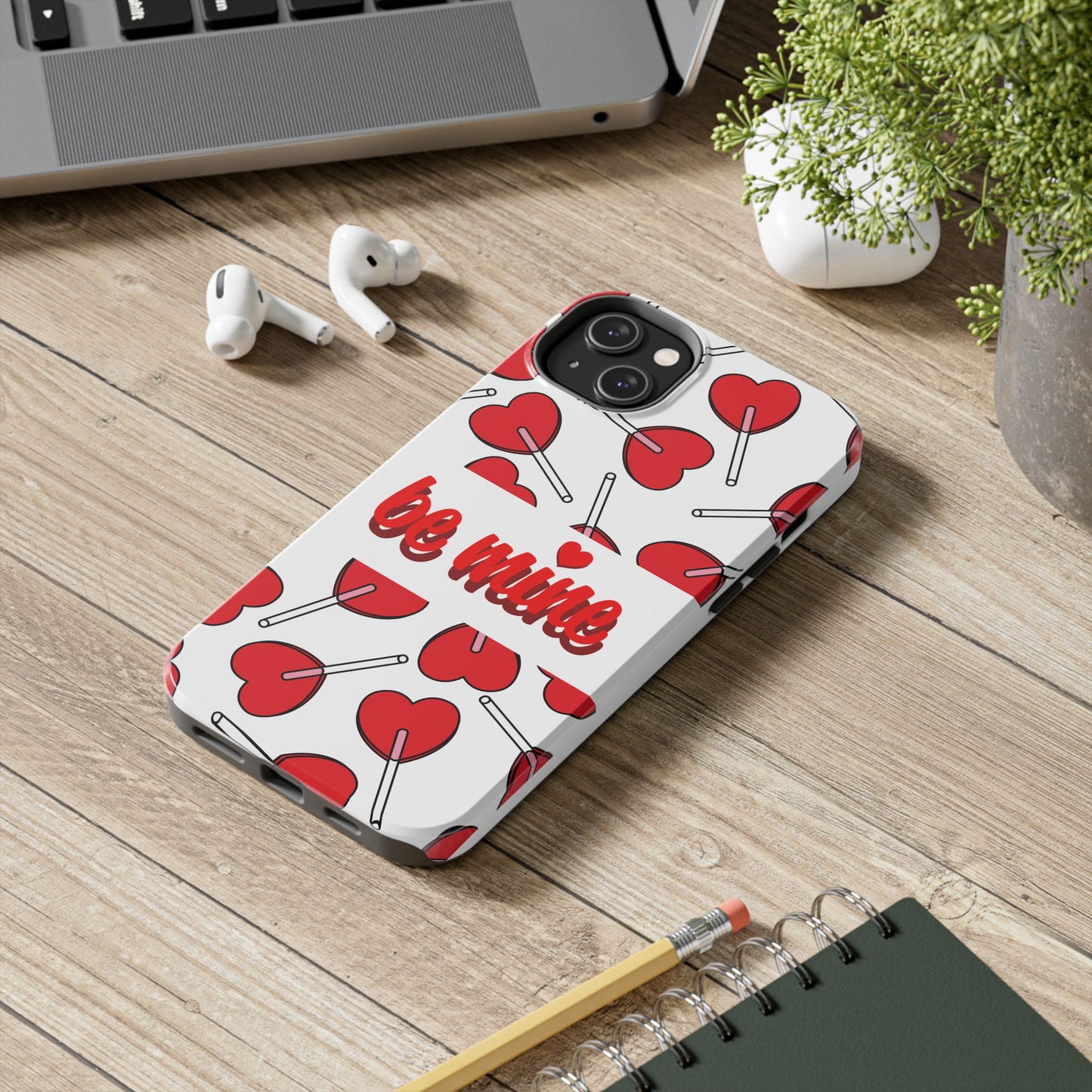 Be Mine Heart Pattern Tough Phone Case - Love Gift - for iPhone