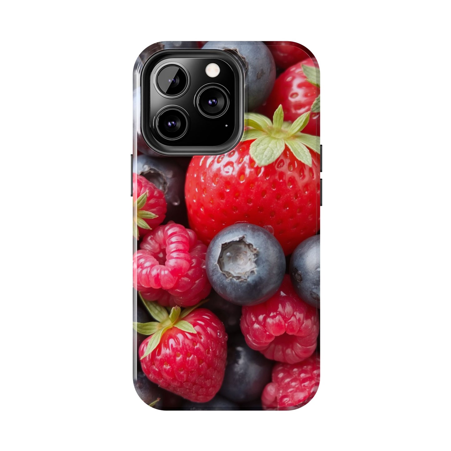 Fruit-Themed Tough Phone Case - Berry Burst Design