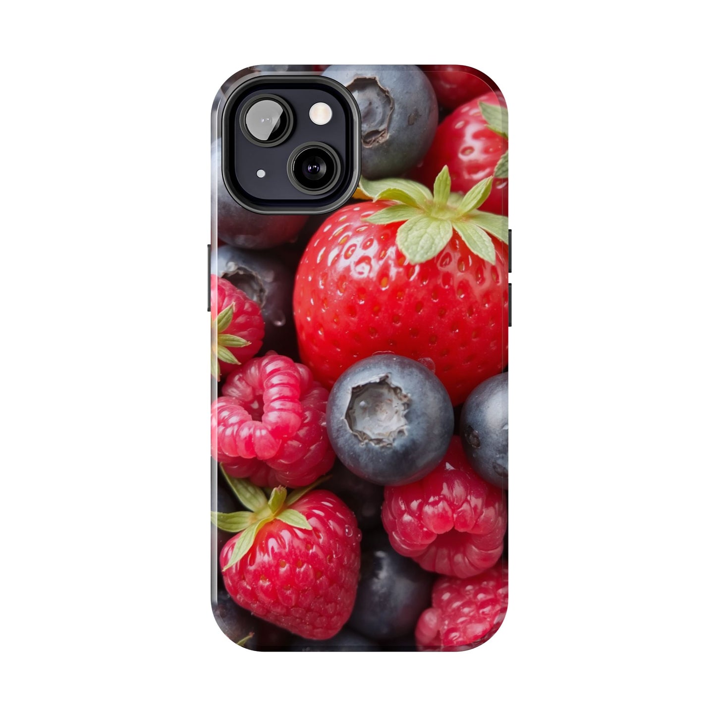 Fruit-Themed Tough Phone Case - Berry Burst Design